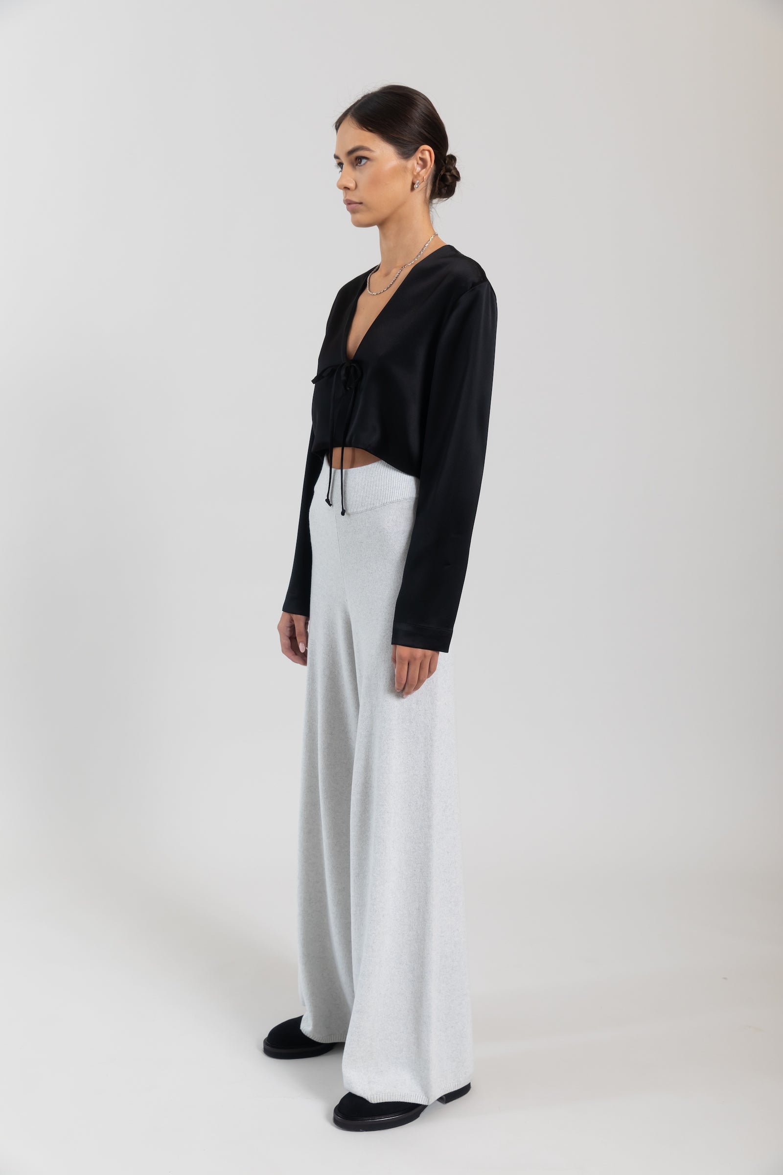 Barb Crop Tie Cardigan