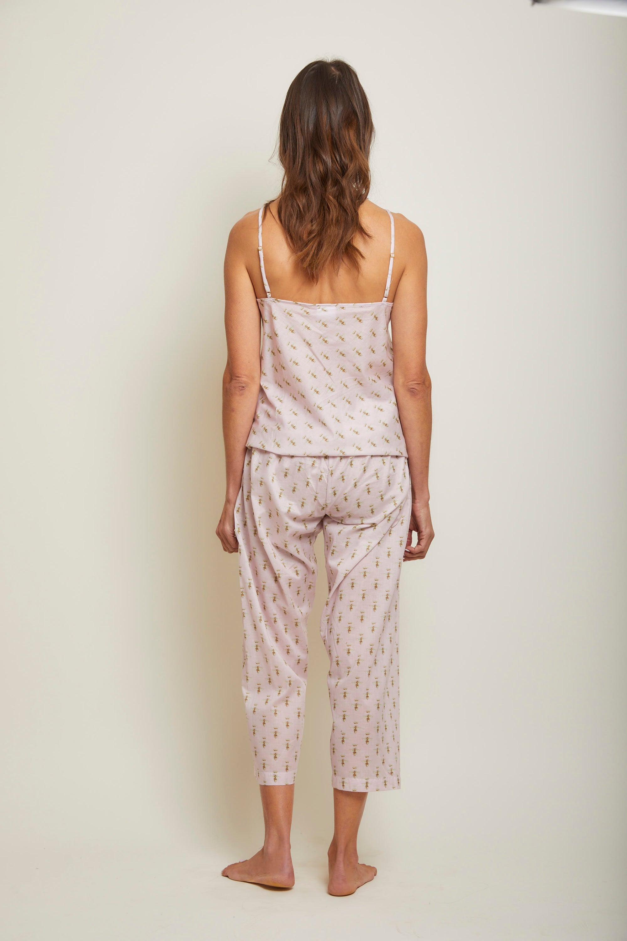 Bees Cami Cropped Pant Pajama Set
