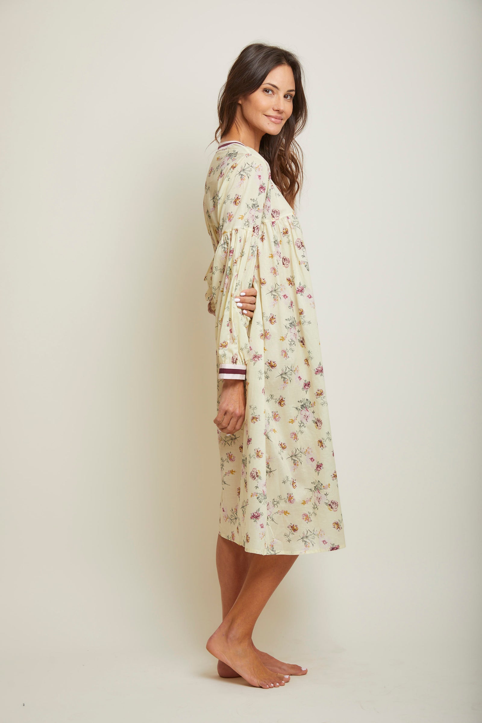 Duster With Blossom Trim