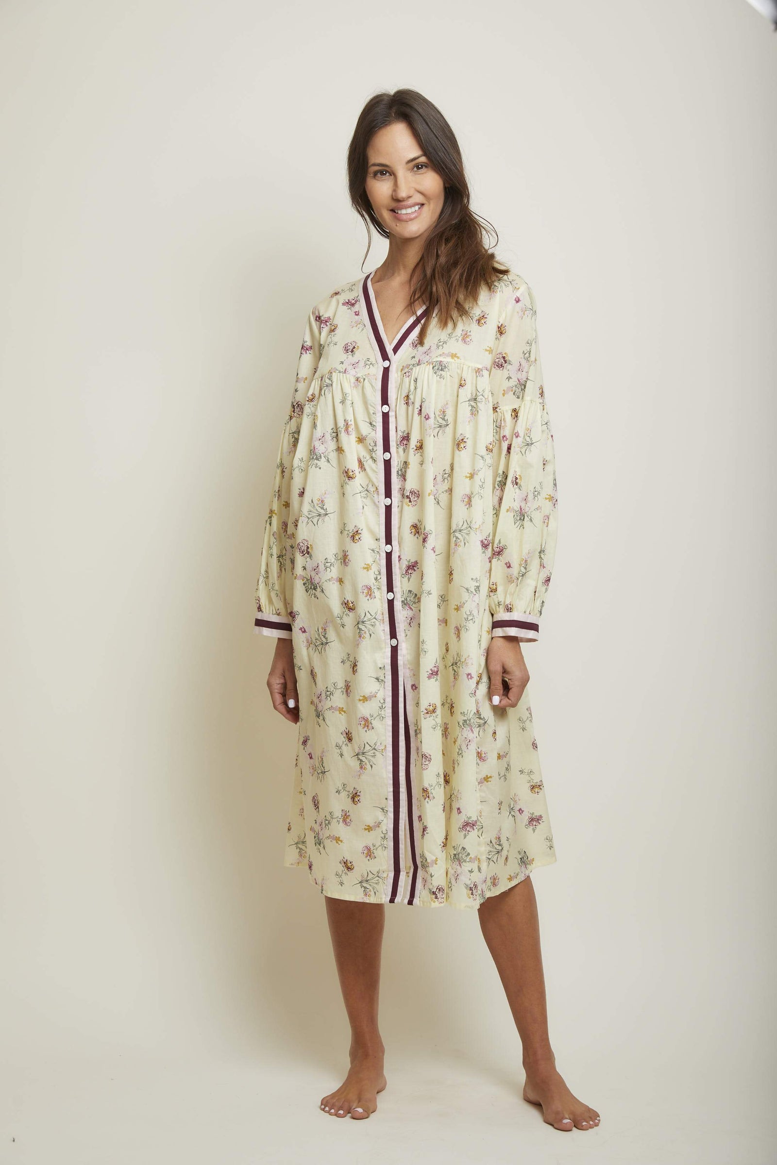 Duster With Blossom Trim