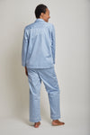 Cotton Sateen Pajama Set With Contrast Piping
