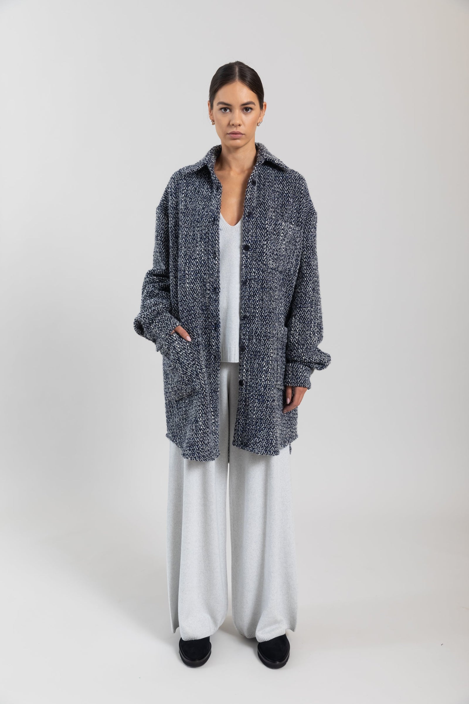 Cate Oversized Button Down with Pocket