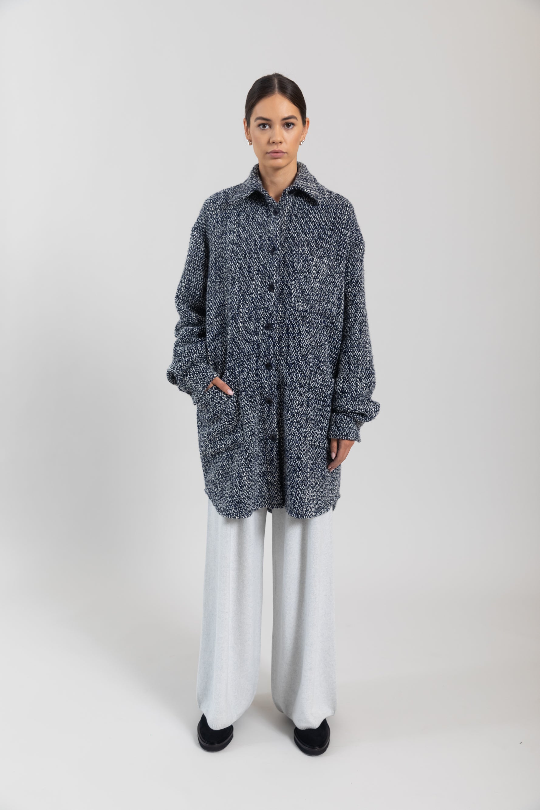 Cate Oversized Button Down with Pocket