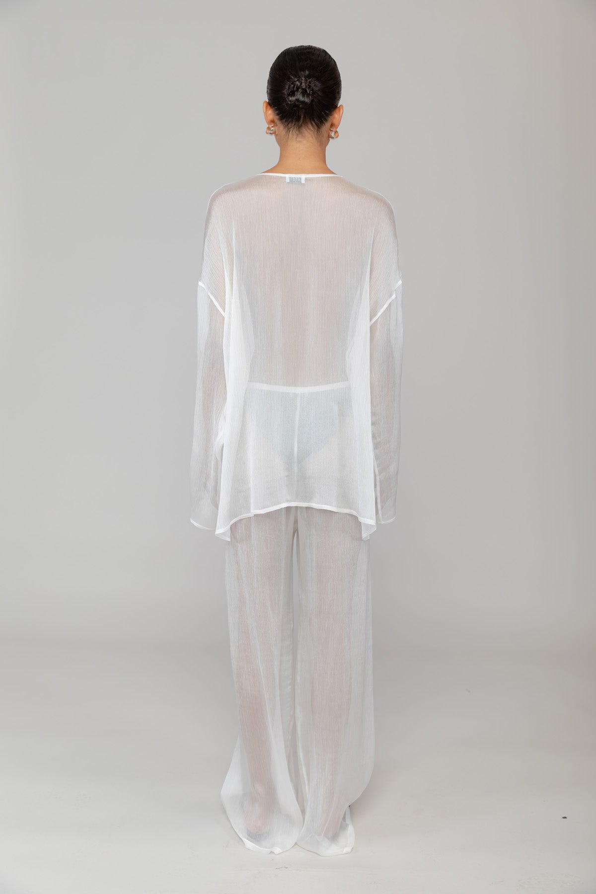 Celia Collarless Button Down