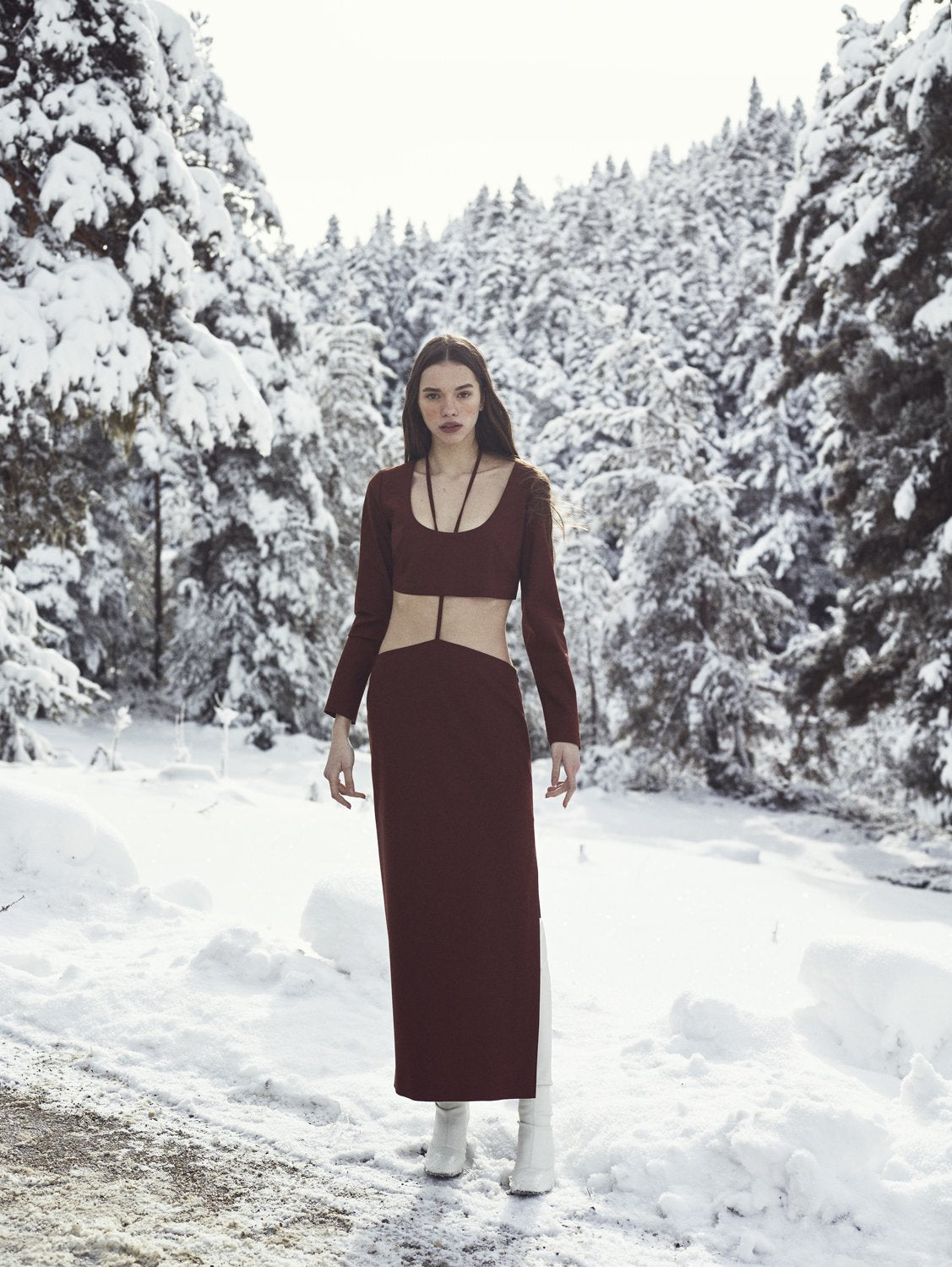 Two Pieces Wool Dress