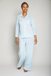Cotton Pajama Set with Lace Detail
