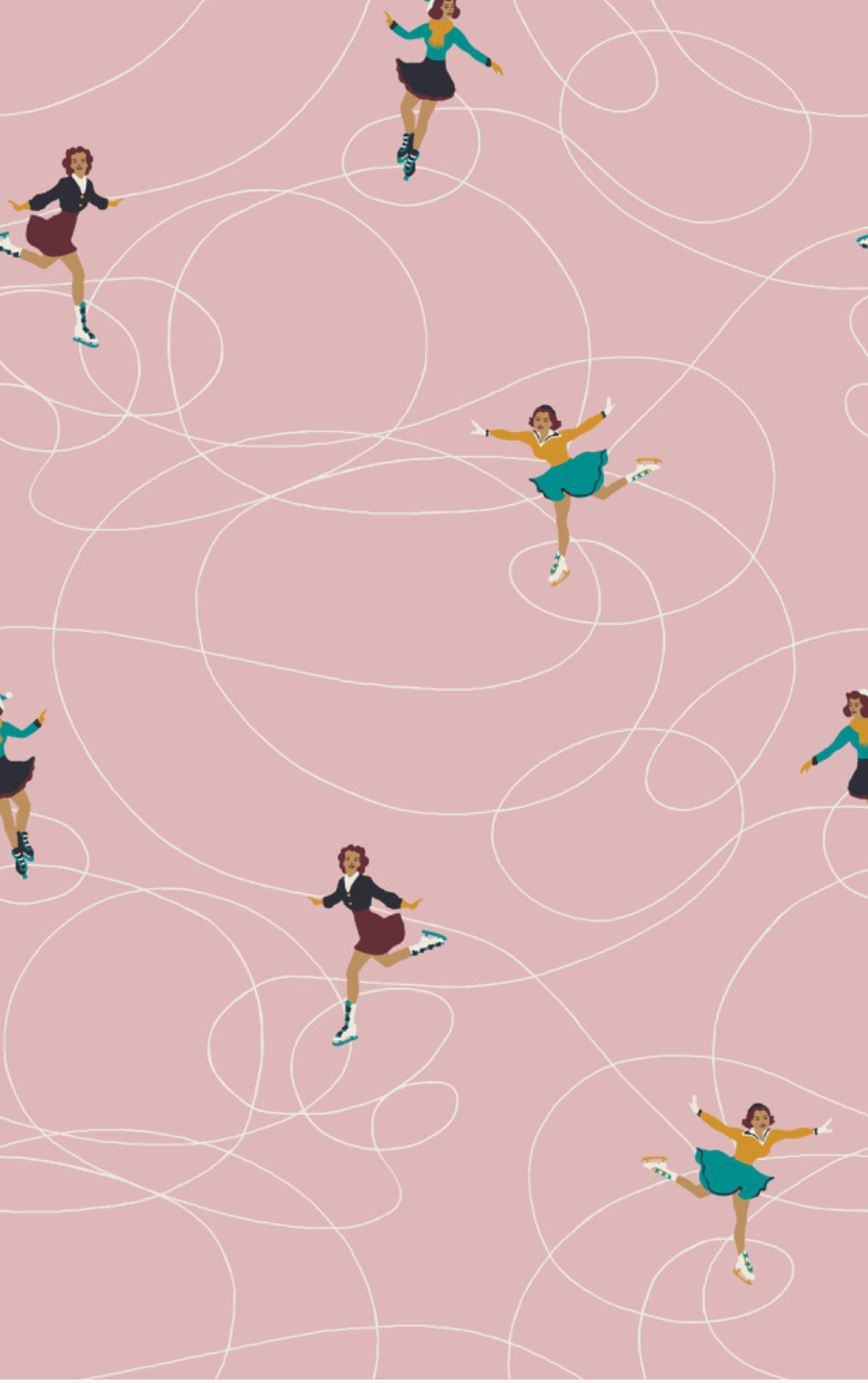 Ice Skaters Pajama Set