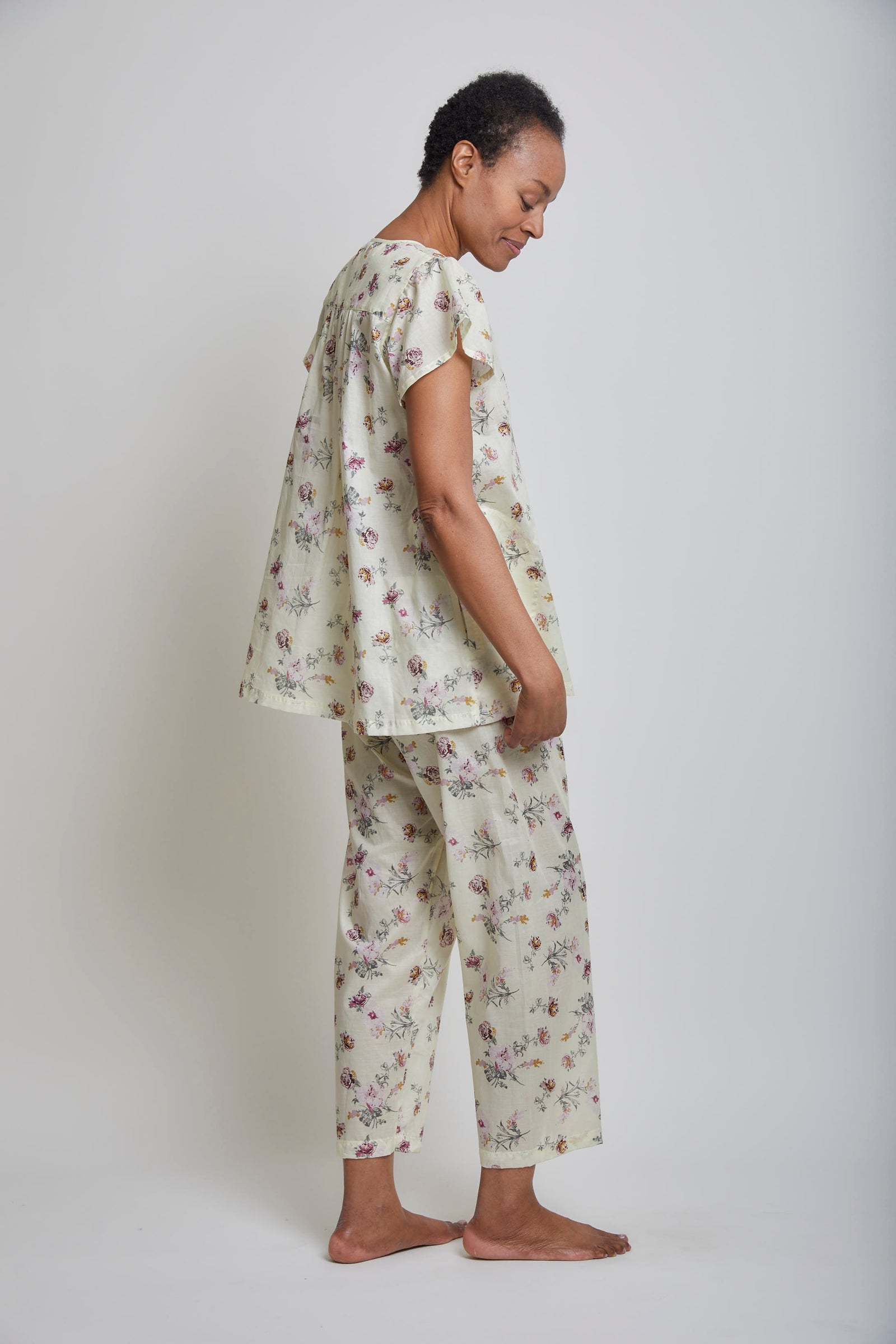 Gaby Short Sleeve Cropped Pant Pajama Set