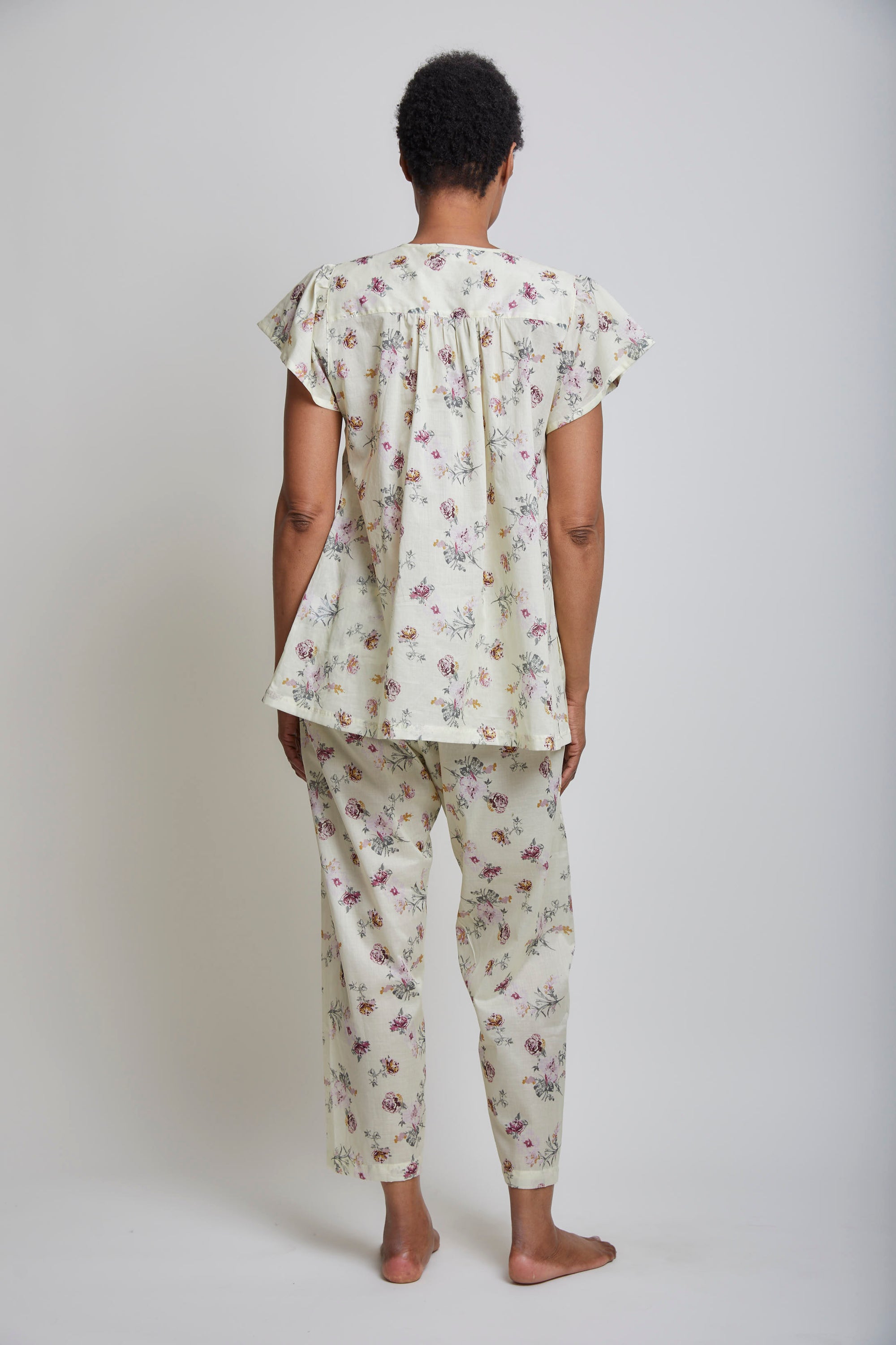 Gaby Short Sleeve Cropped Pant Pajama Set