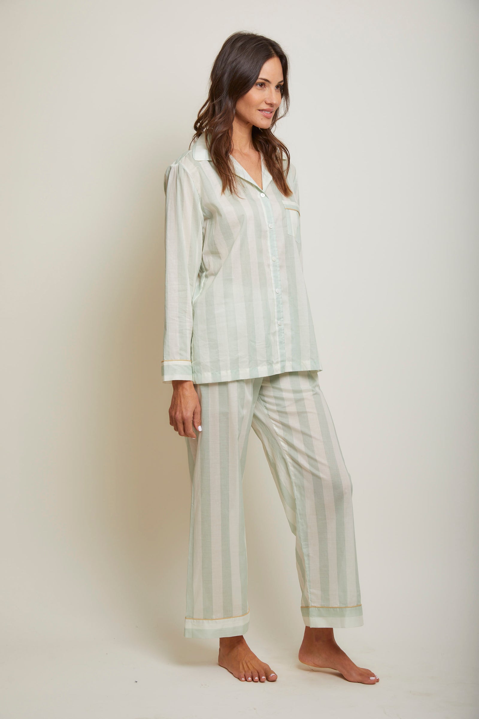 Striped Long Sleeve Pajama Set