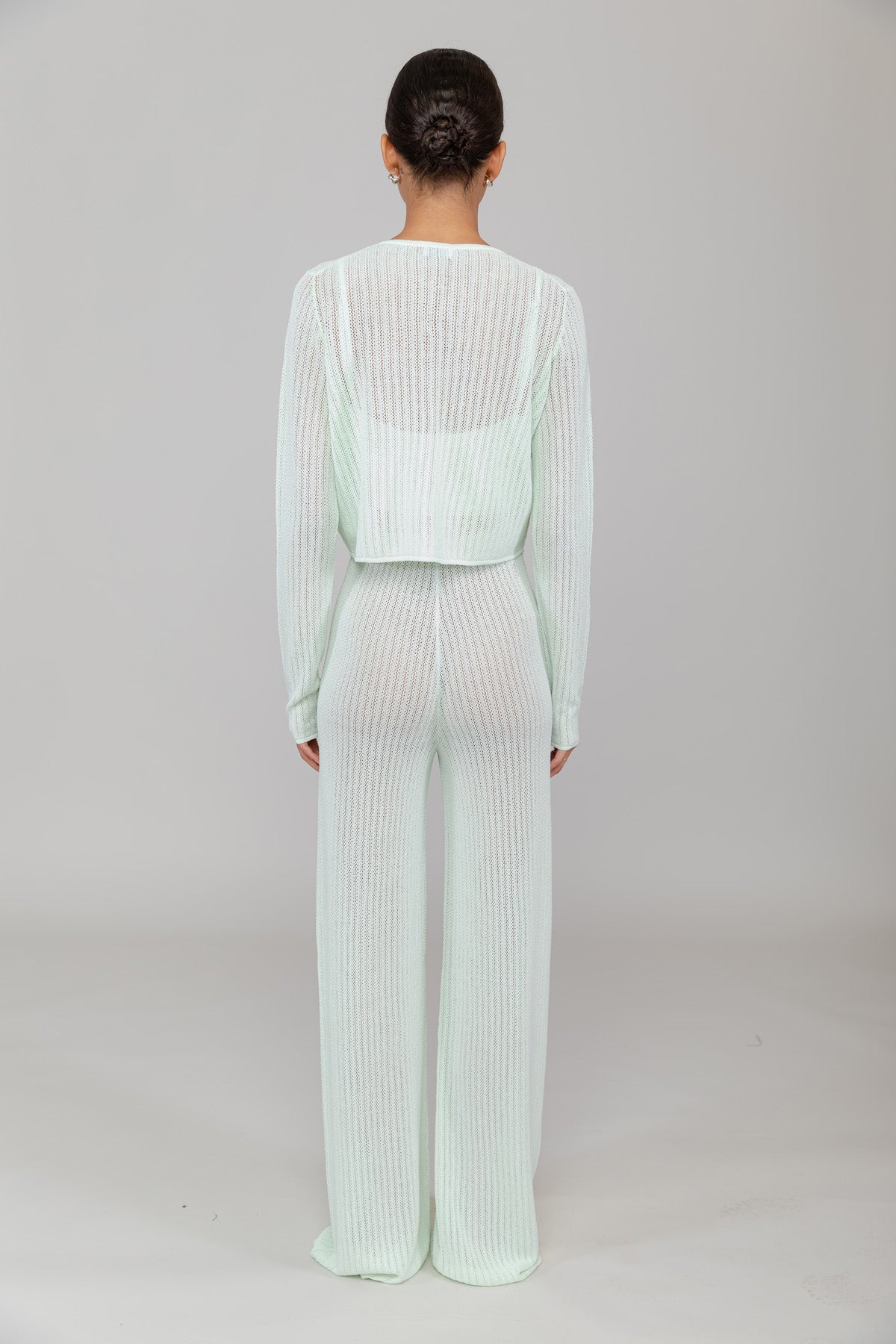 Jasmine Pointelle Crop Cardigan