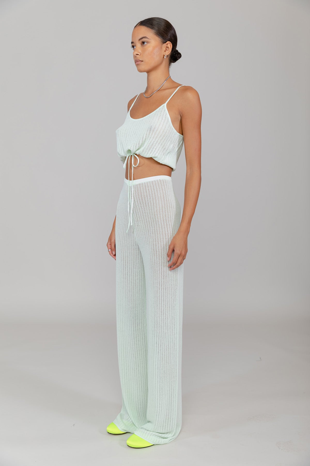 Jasmine Pointelle Drawstring Tank