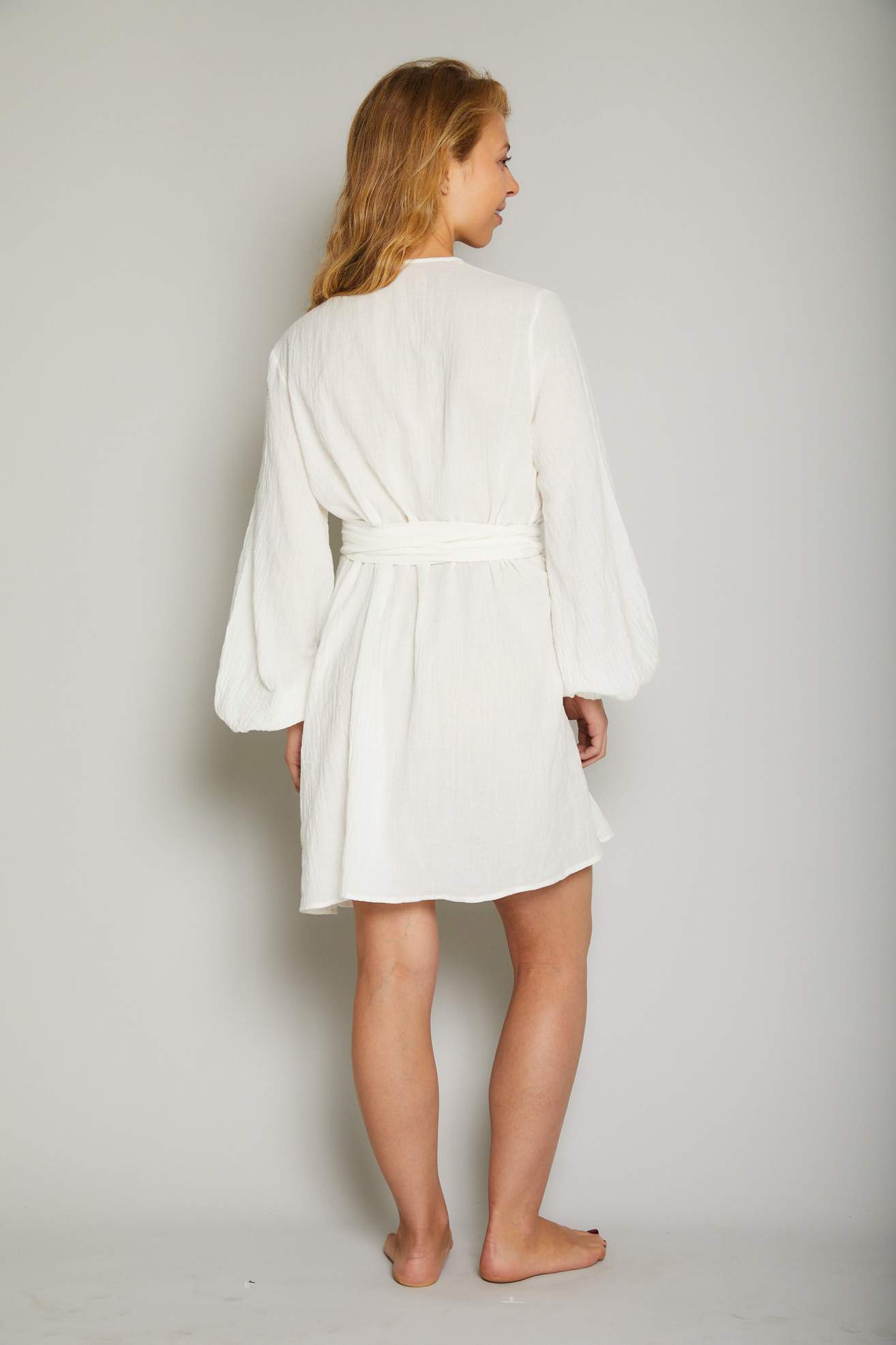 Organic Japanese Cotton Short Wrap Dress