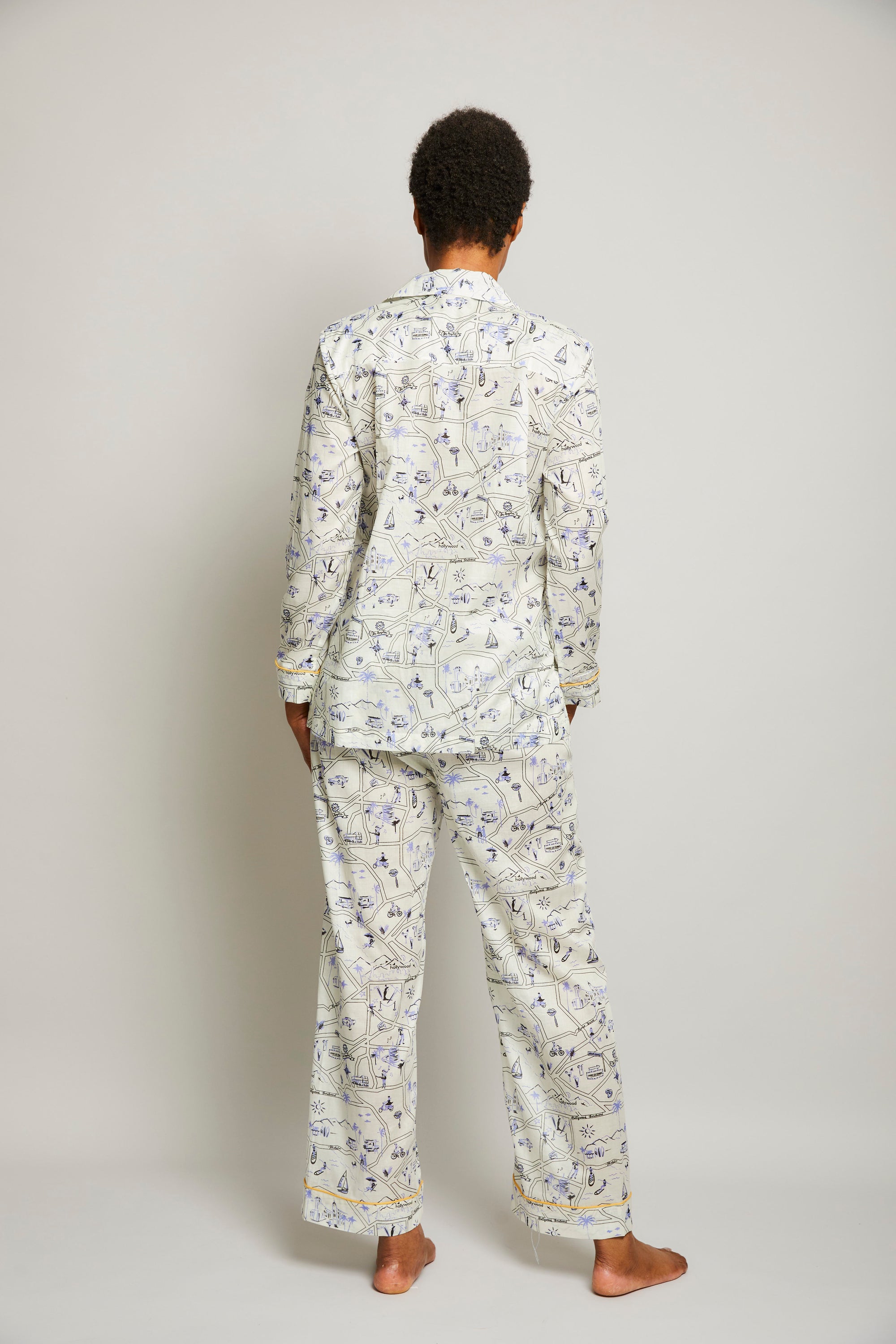 Los Angeles Pajama Set with Piping