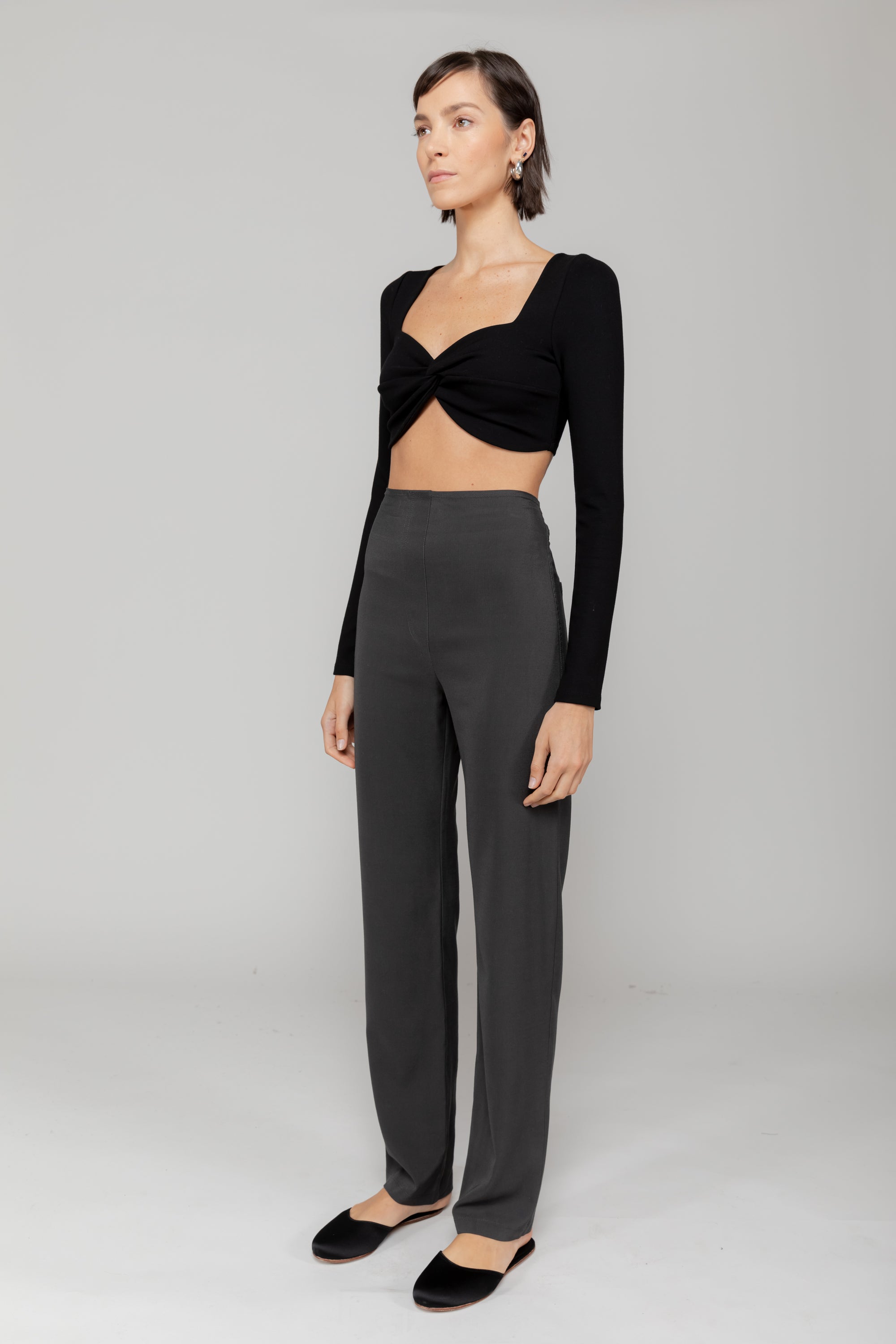Claire High Waist Straight Pant