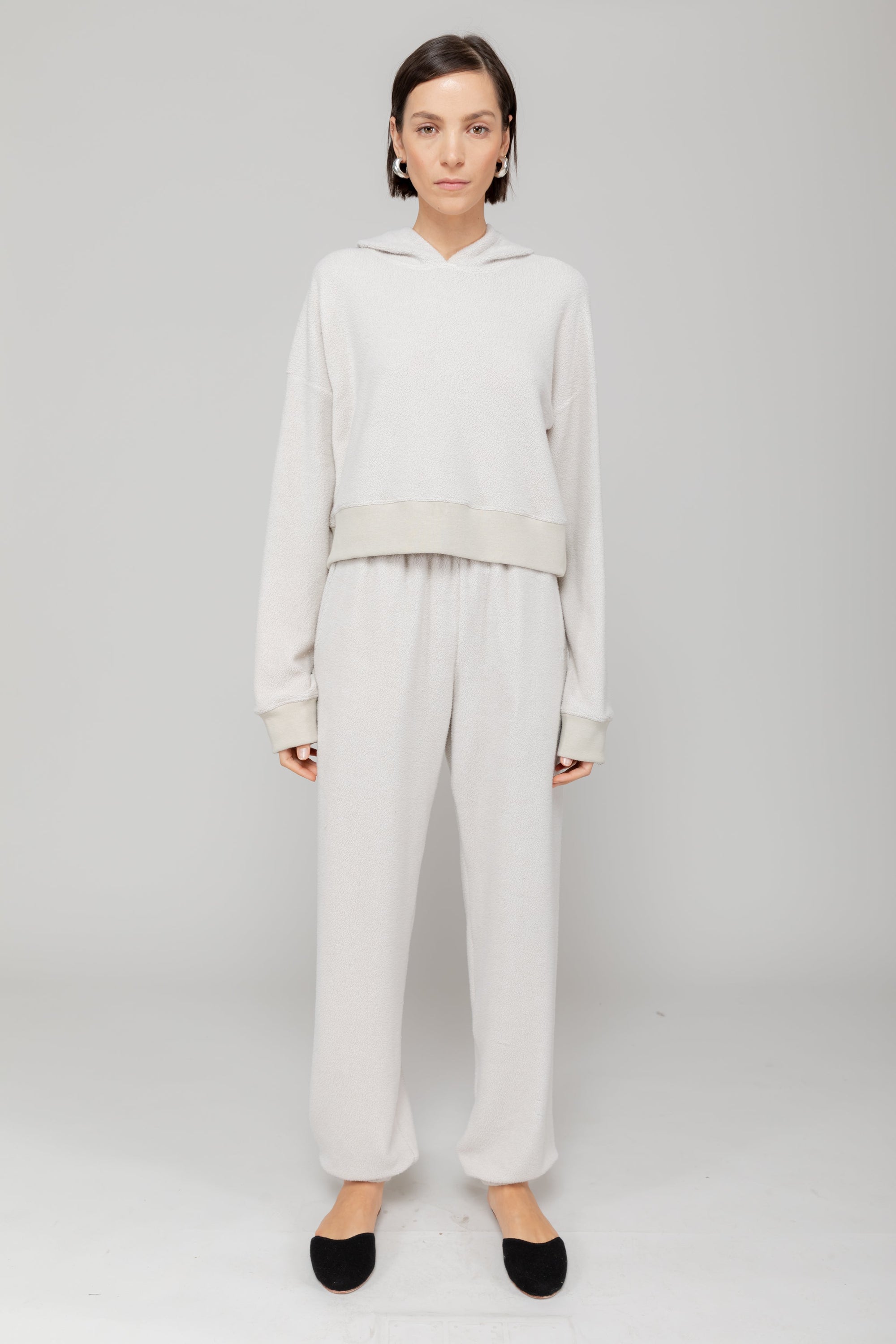 Teddy Crop Boxy Hoodie