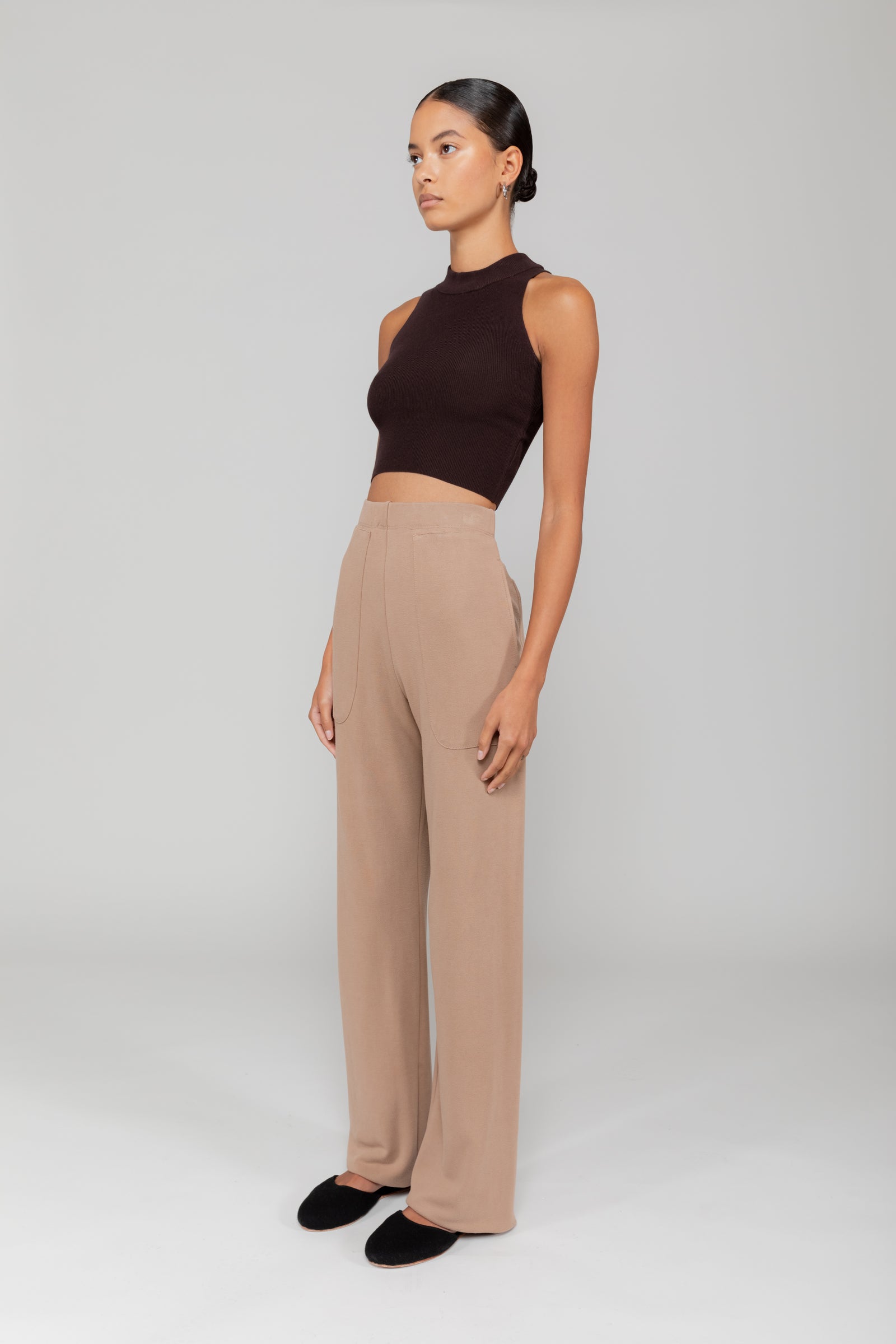 Grace Crop Mockneck Tank