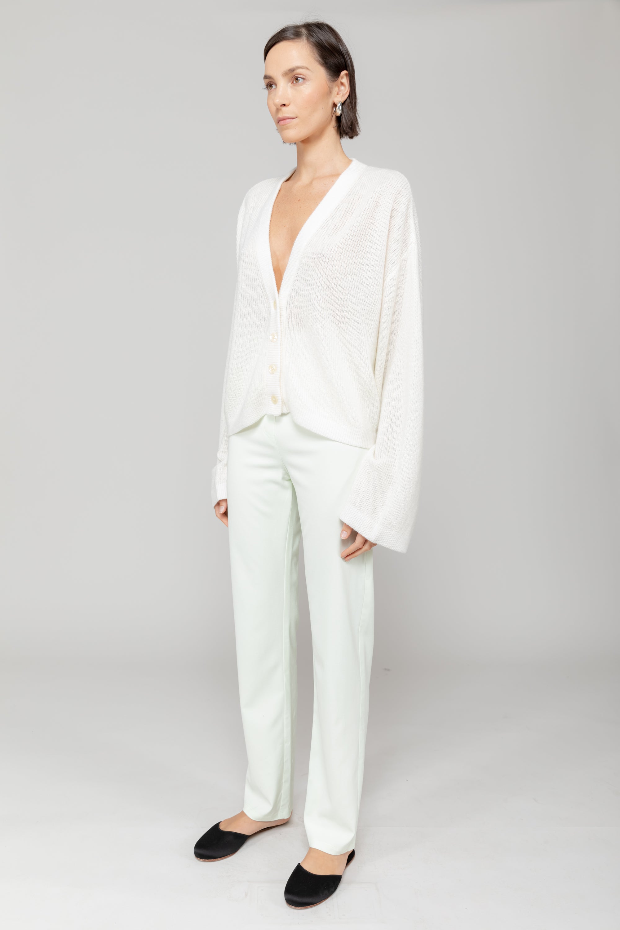 Tess Rib V Neck Cardigan