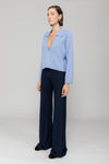 Zoe Crop V Neck Polo