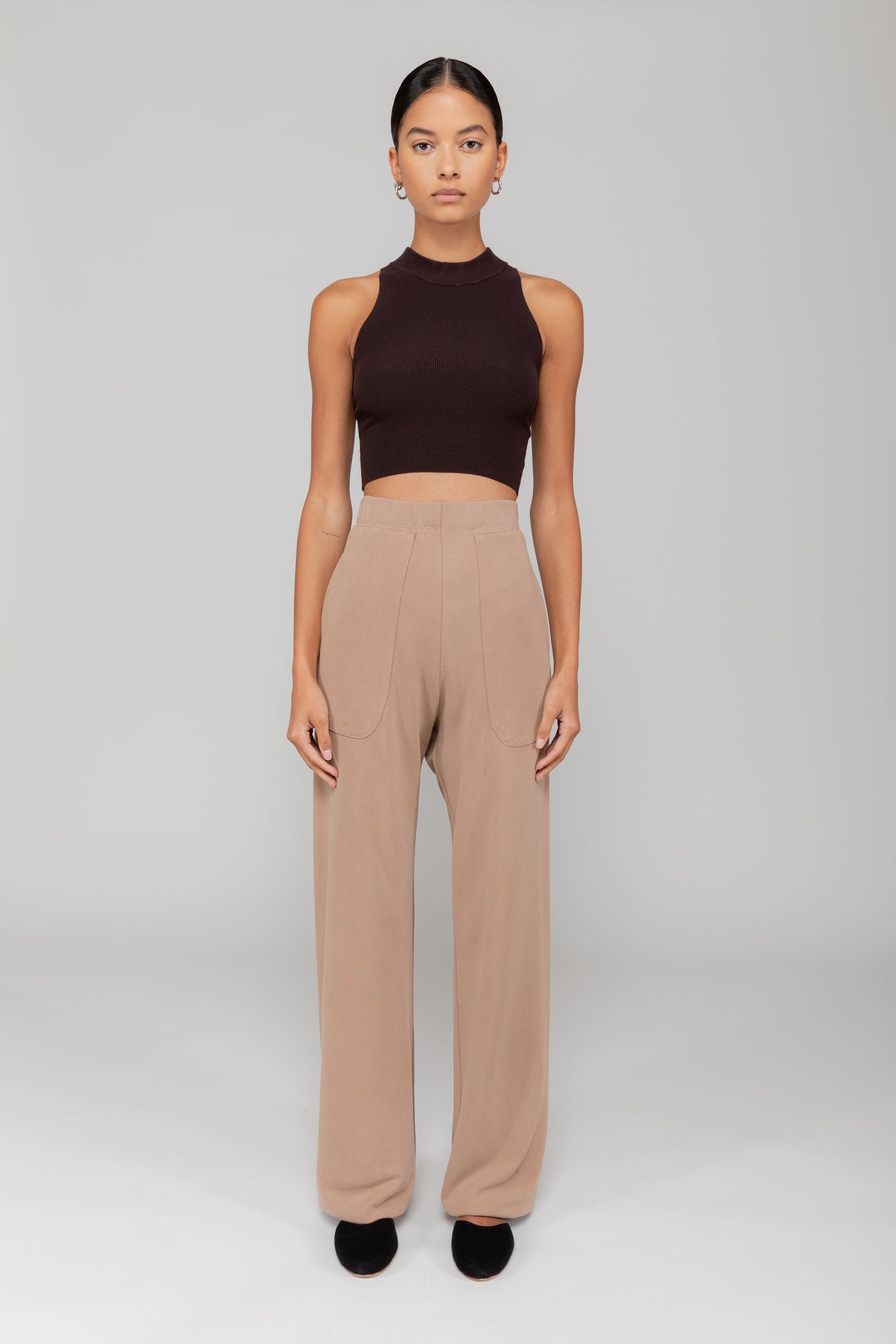 Grace Crop Mockneck Tank