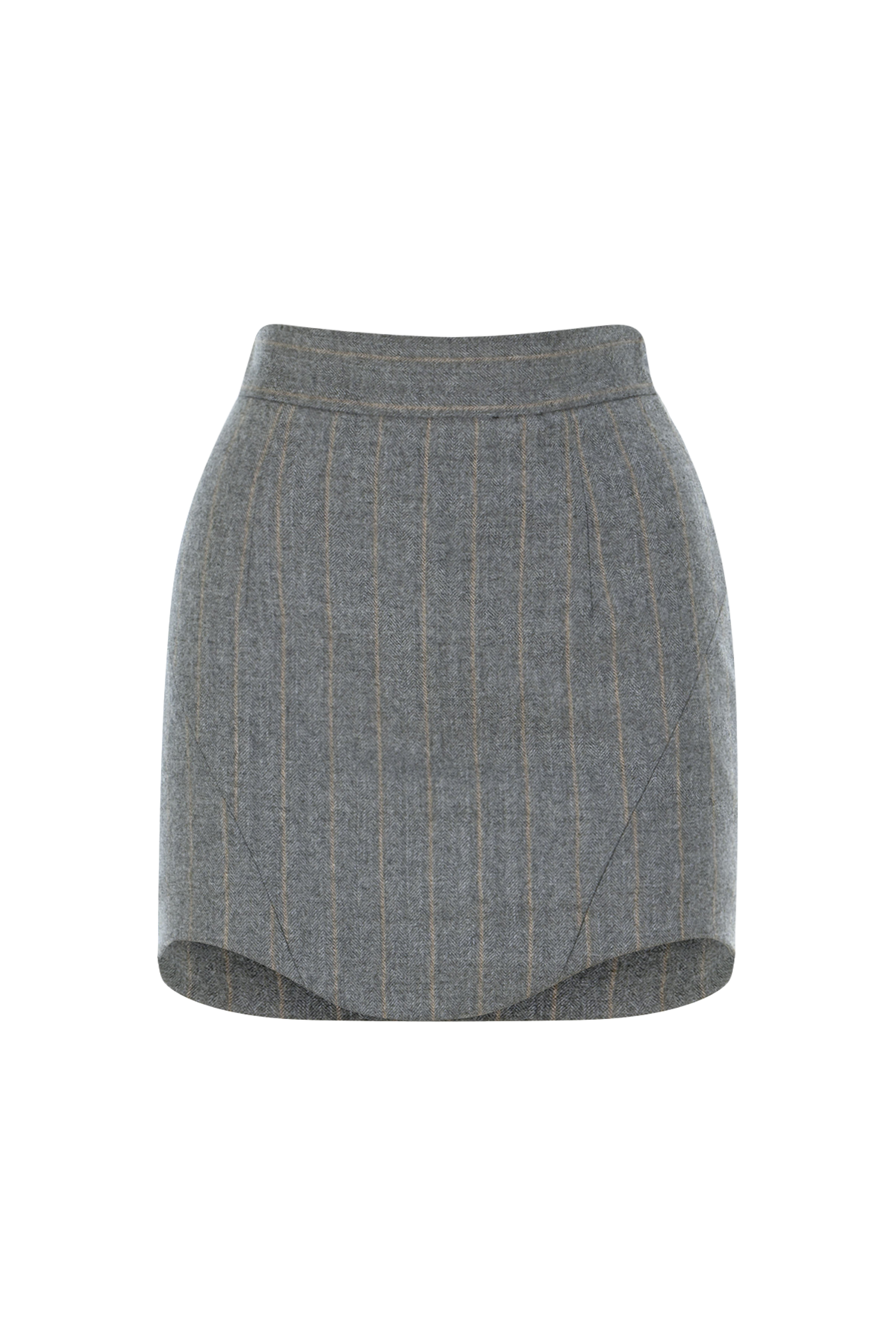 Curve Mini Wool Skirt