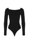 Curve Neck Knit Bodysuit