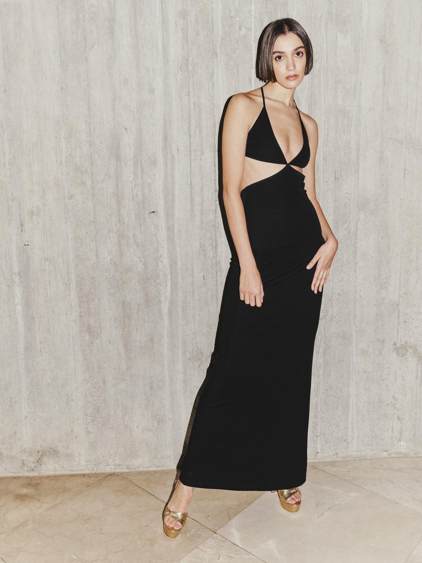 Triangle Top Jersey Gown