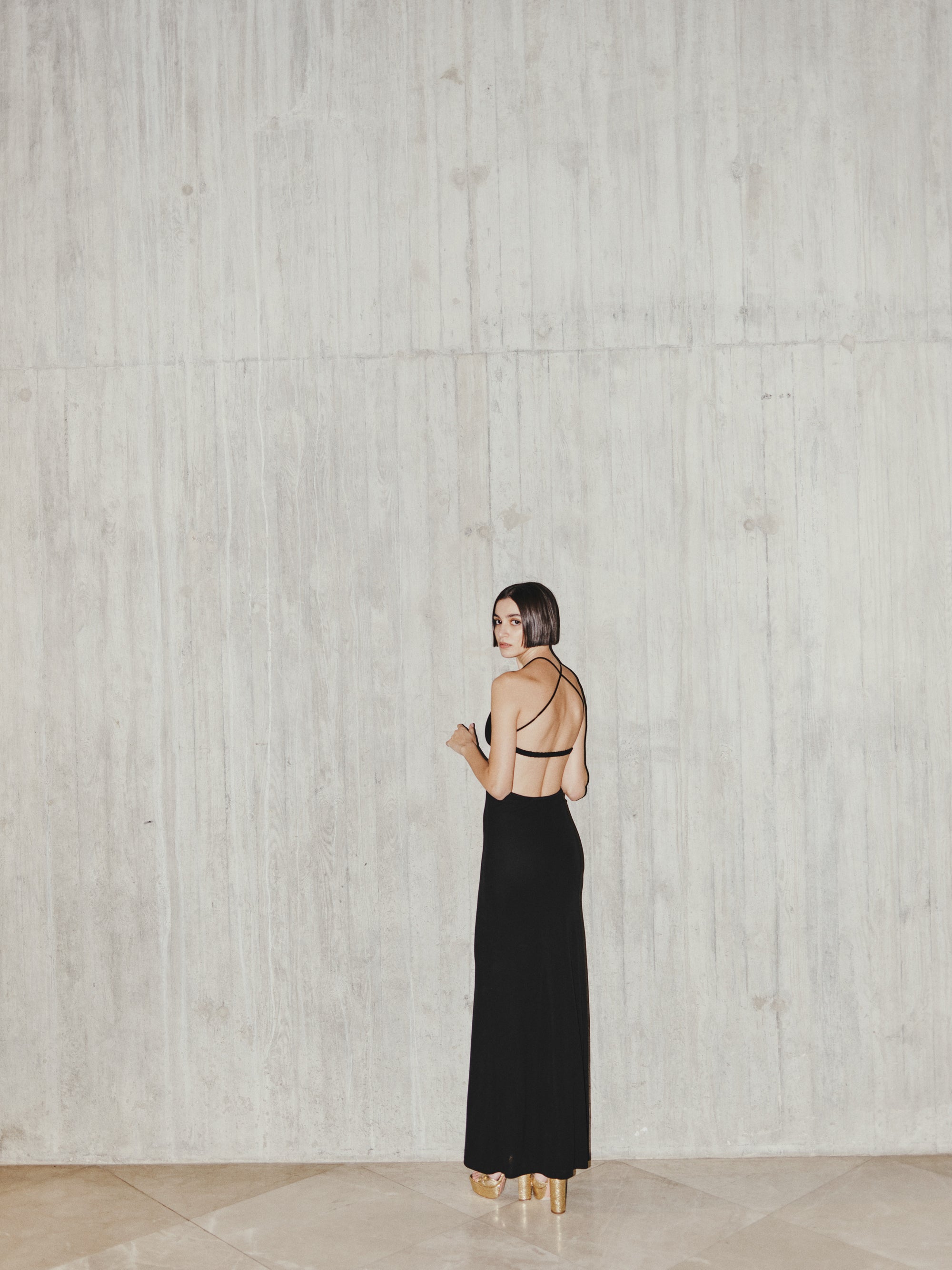 Triangle Top Jersey Gown