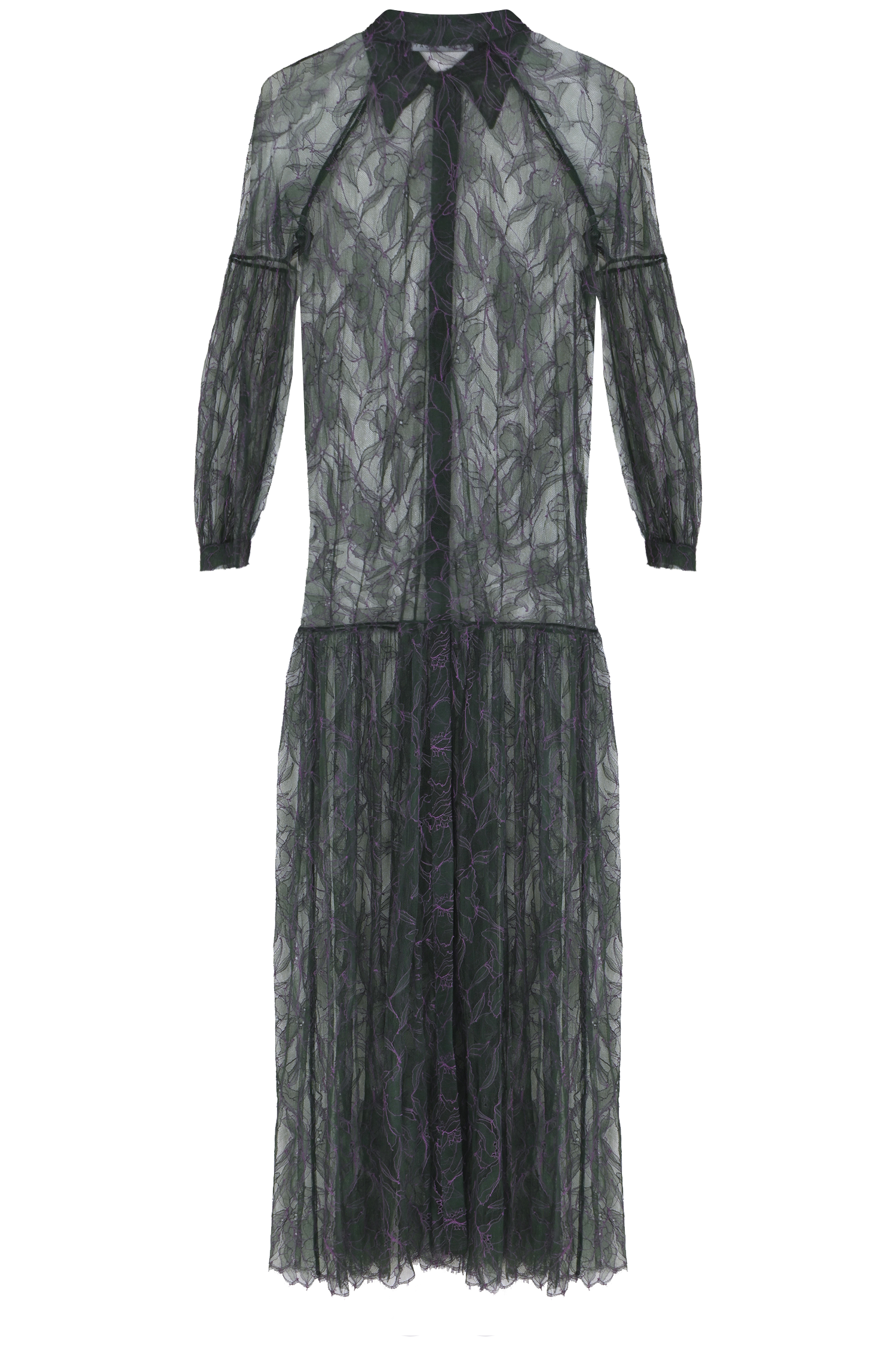 Lace Maxi Shirt Dress