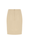 Square Slit Leather Skirt