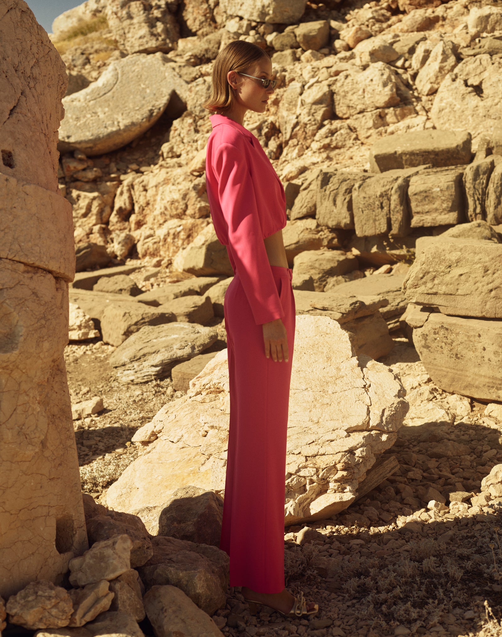 Low Waist Wool Pants