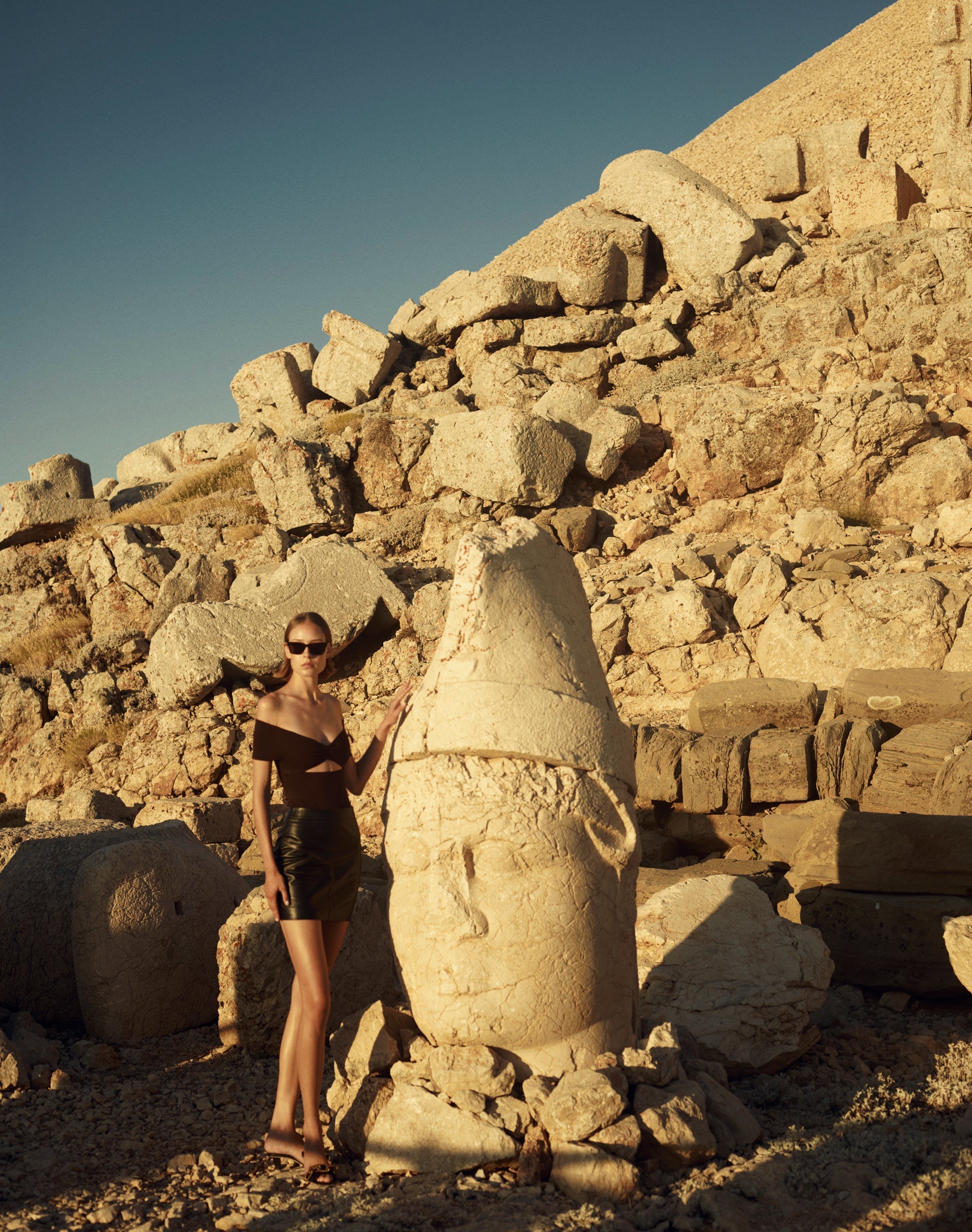 Pipe Mini Leather Skirt