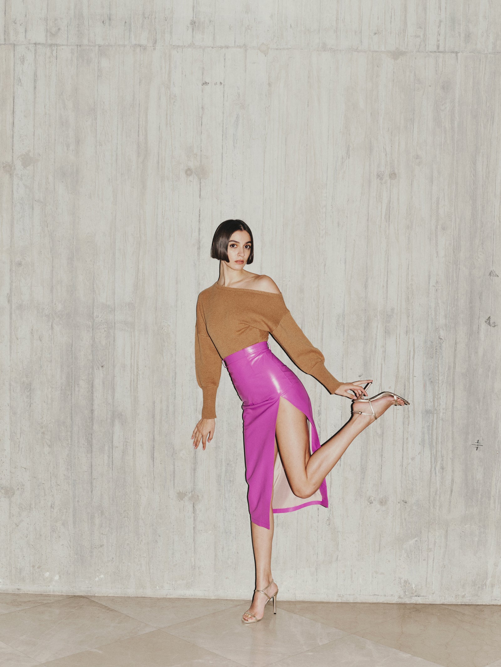 Off The Shoulder Cashmere Top