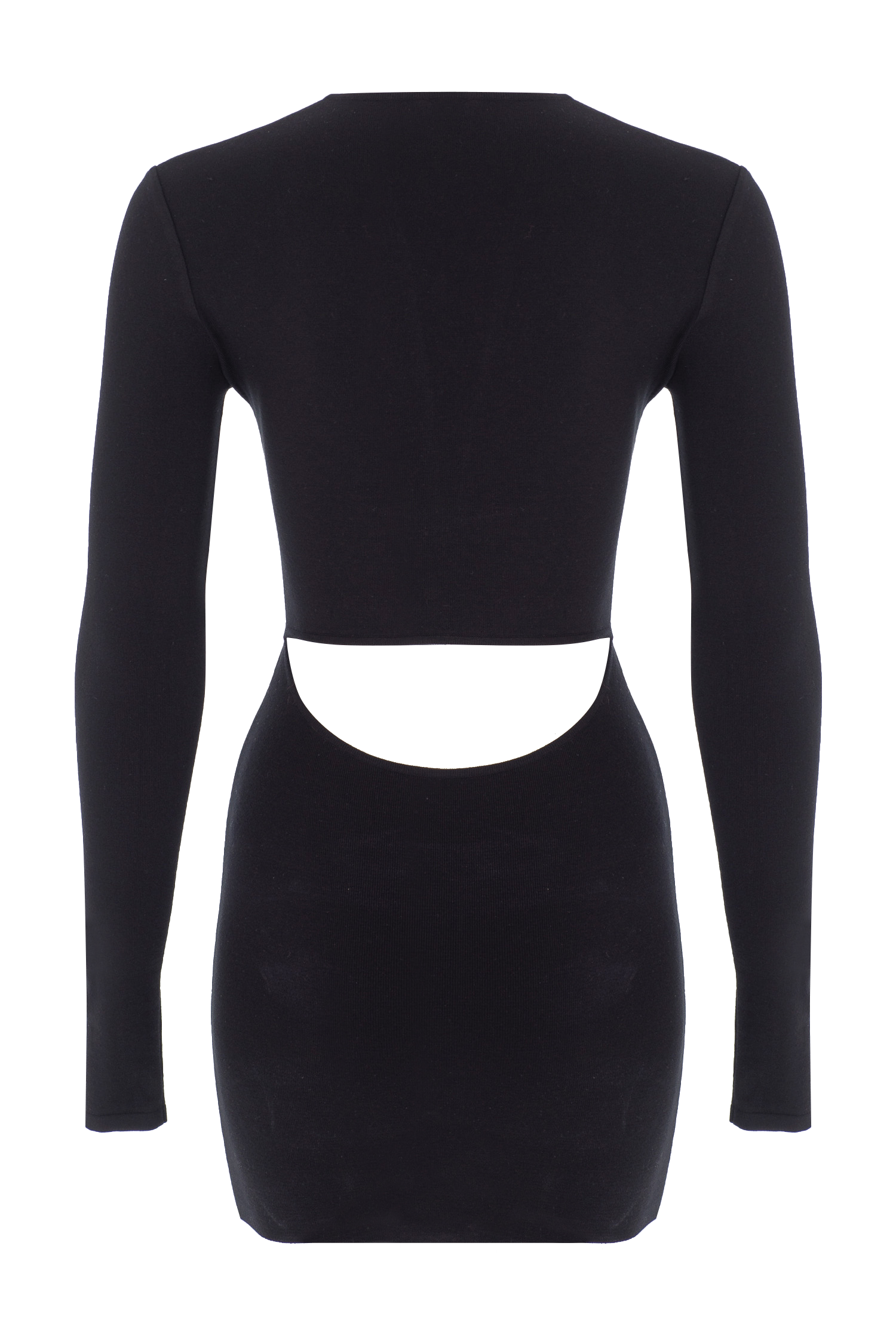 Cutout Mini Knit Dress Black