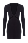 Cutout Mini Knit Dress Black