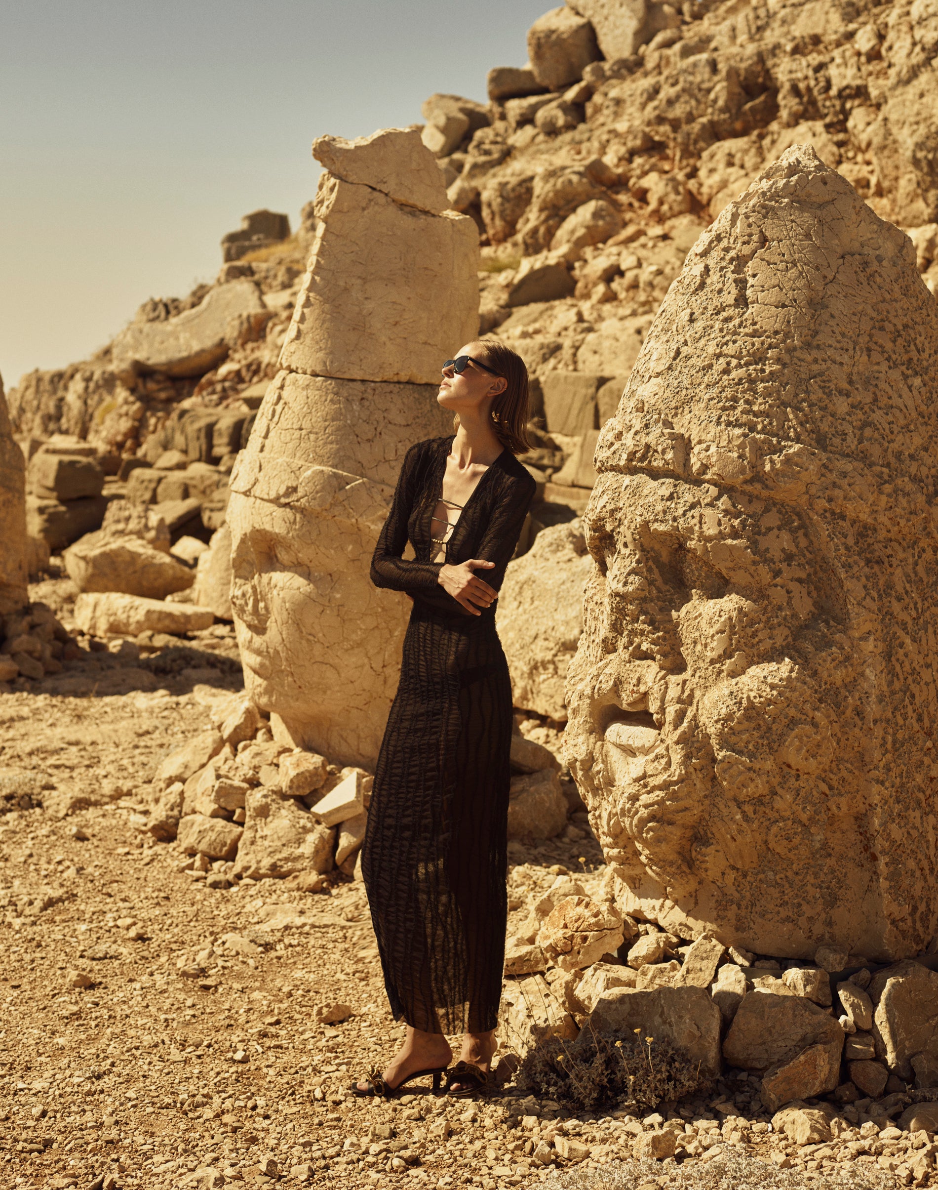 V Neck Midi Tulle Dress