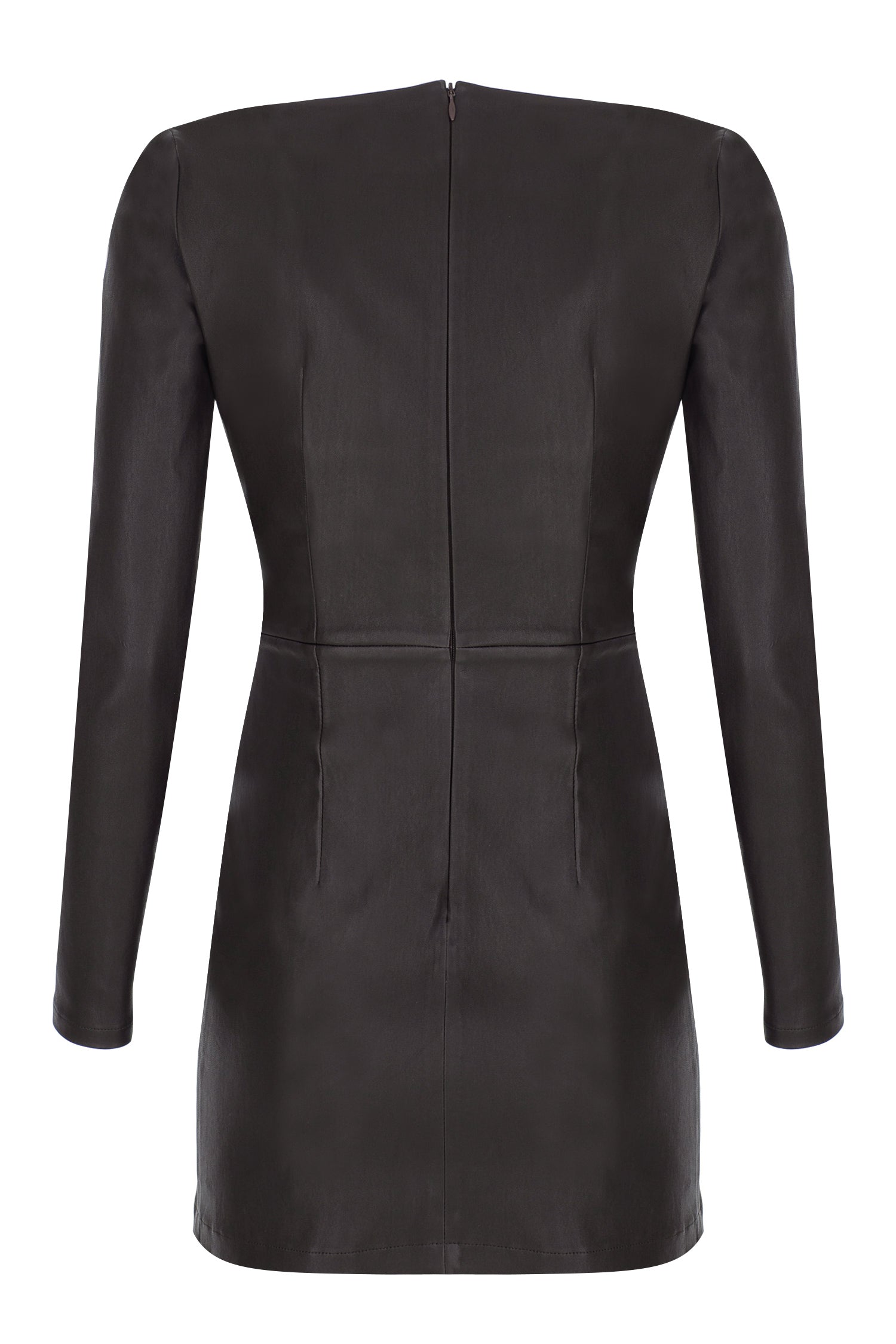 Cutout Bustier Leather Dress