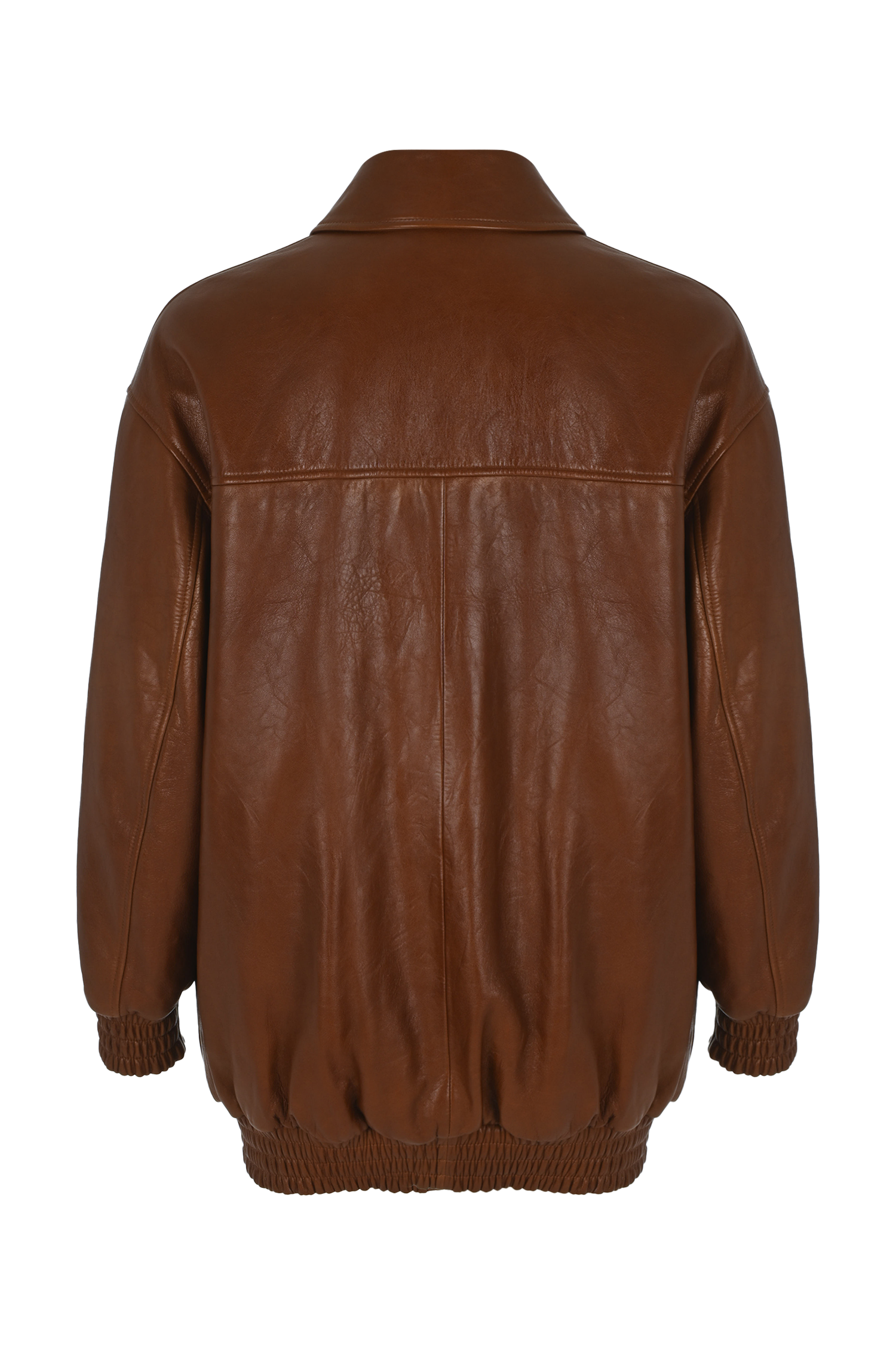 Oversize Leather Bomber Jacket