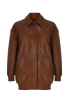 Oversize Leather Bomber Jacket