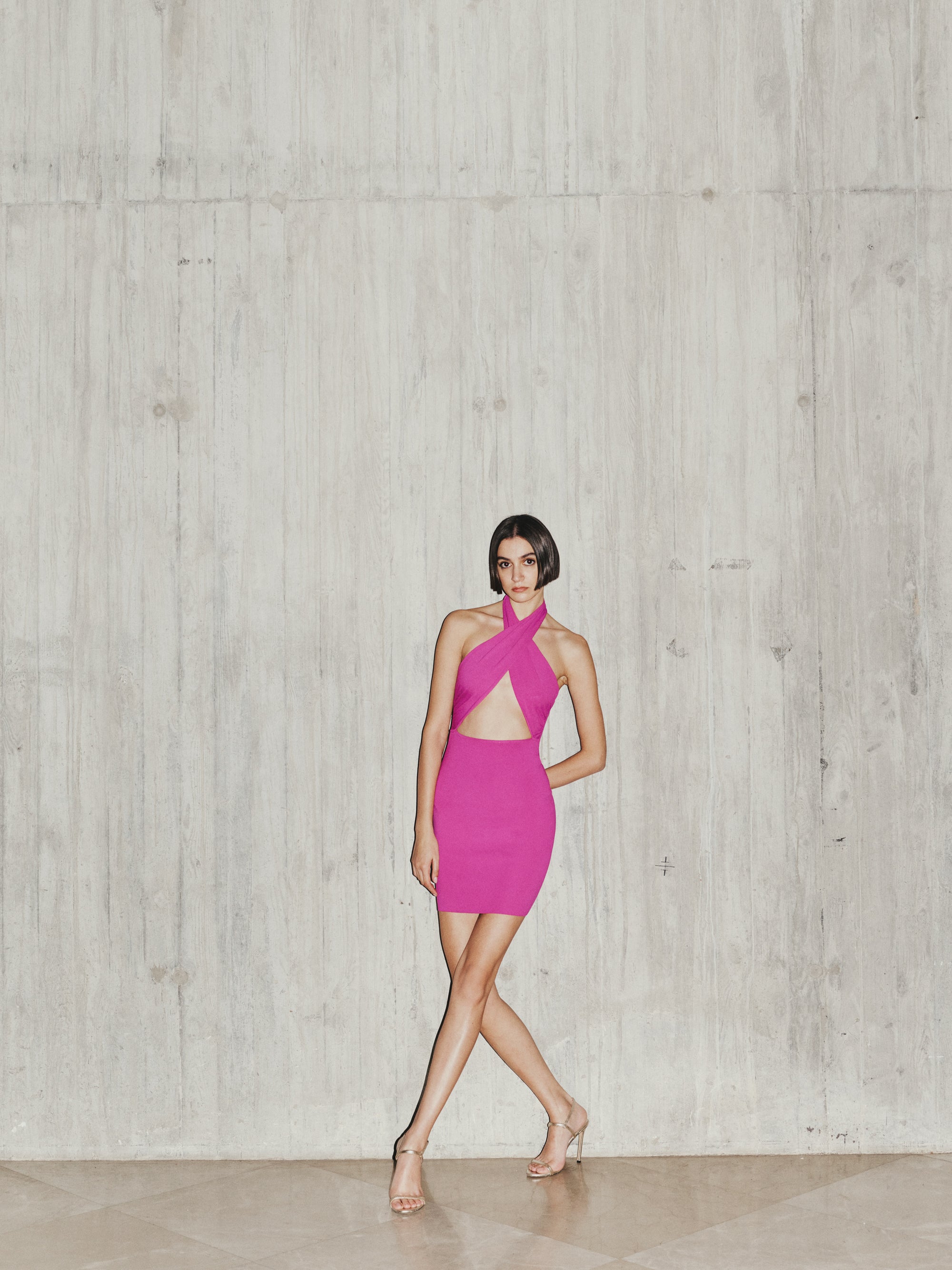 Halterneck Mini Knit
Dress