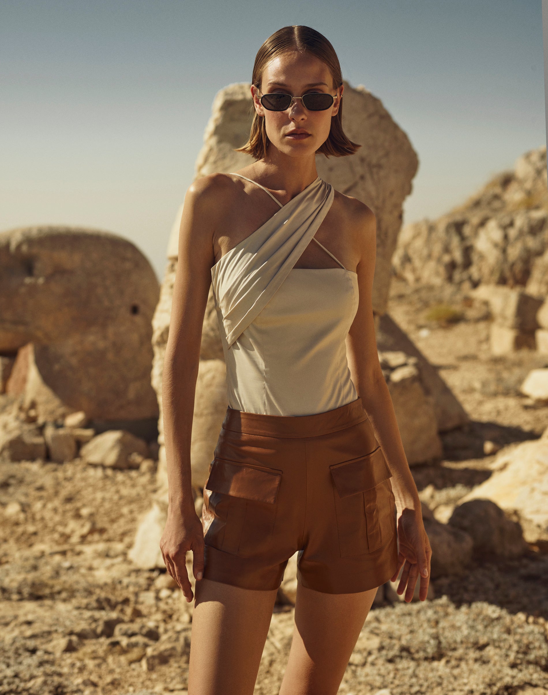 Asymmetric X Cotton Bodysuit