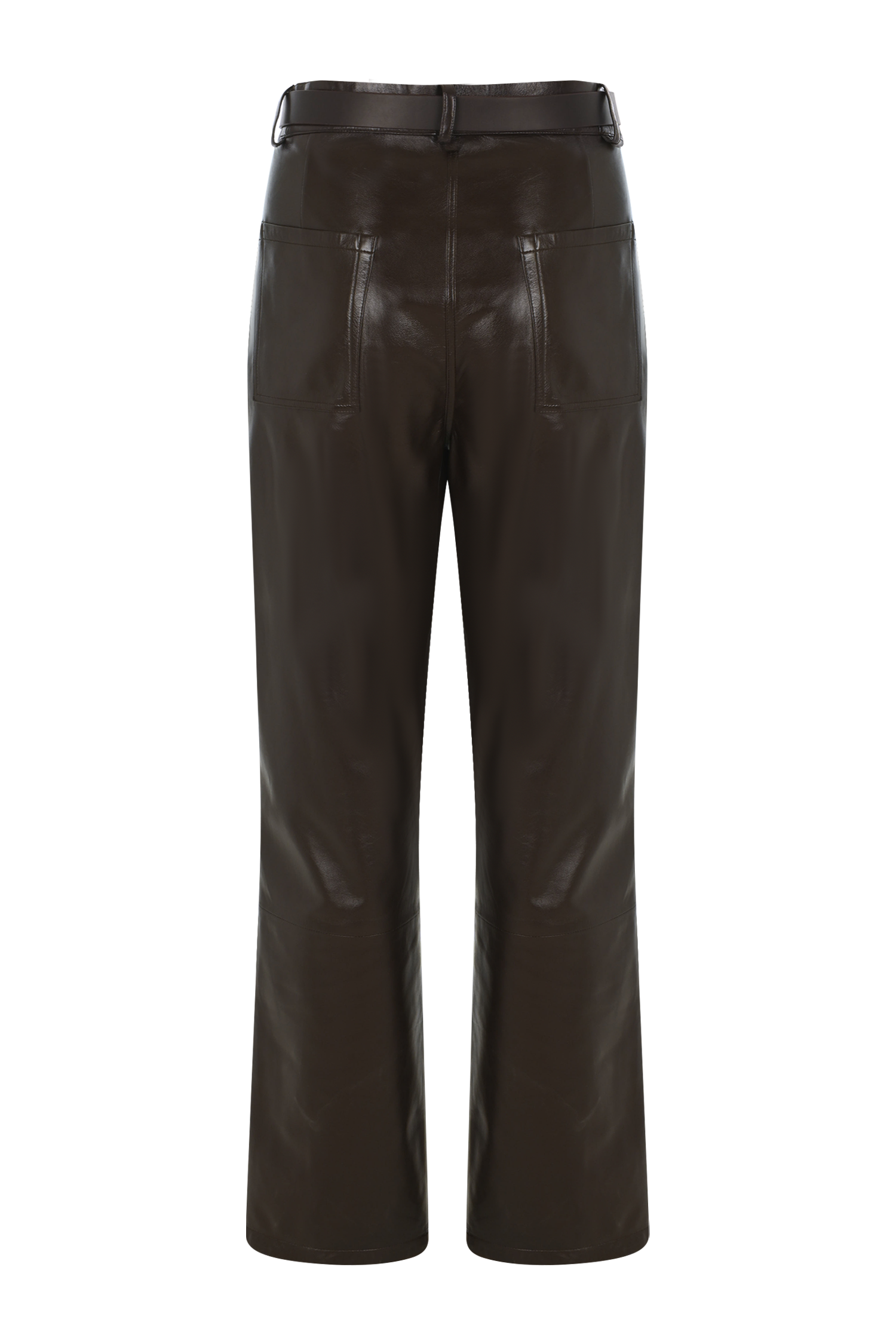 Pleated Boxy Leather Pants