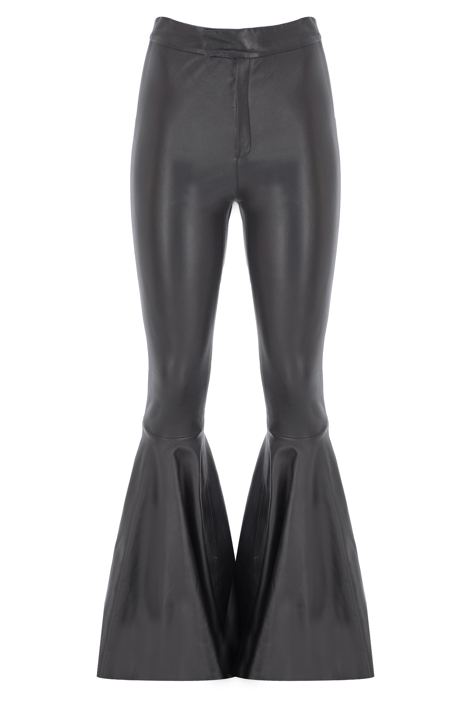 Flare Stretch Leather Pants