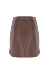 Wave Mini Leather Skirt