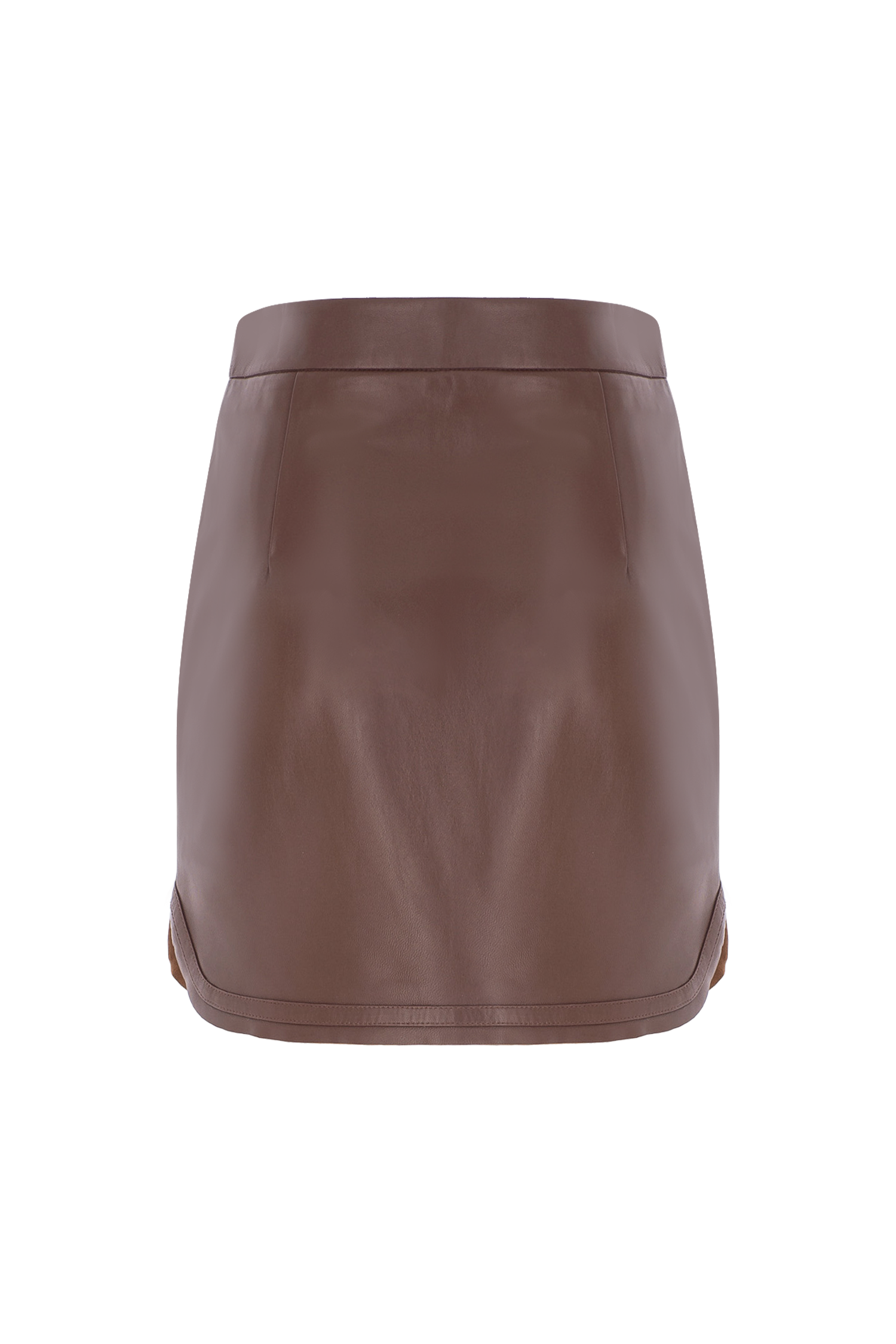 Wave Mini Leather Skirt