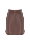 Wave Mini Leather Skirt