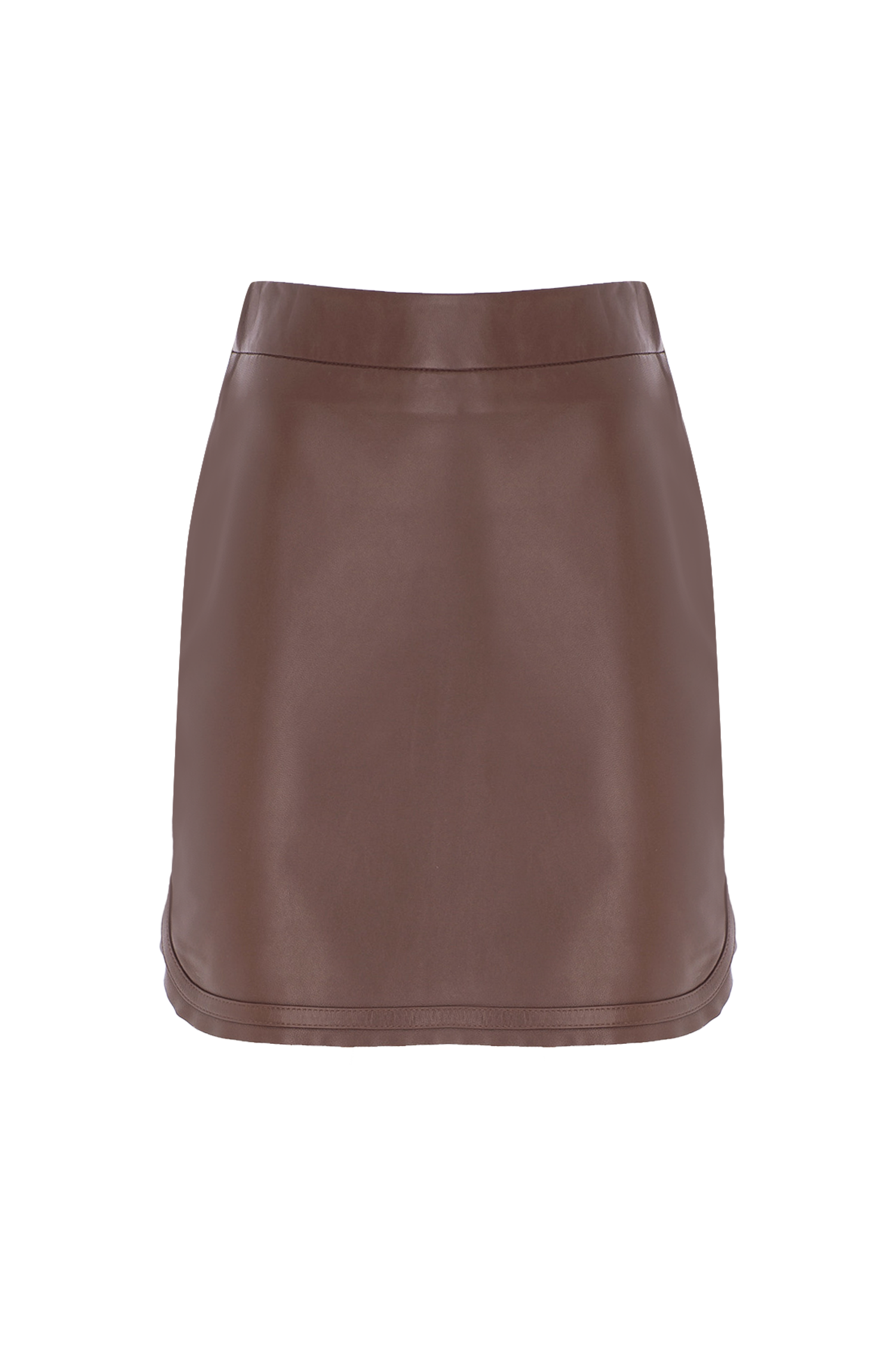 Wave Leather Mini Skirt