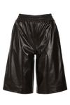 Boxy Leather Shorts