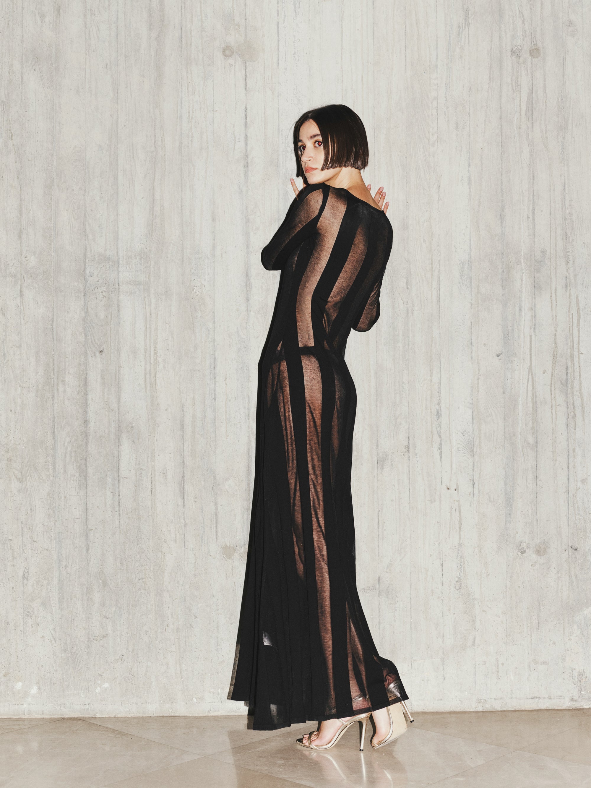 Sheer Knit Gown