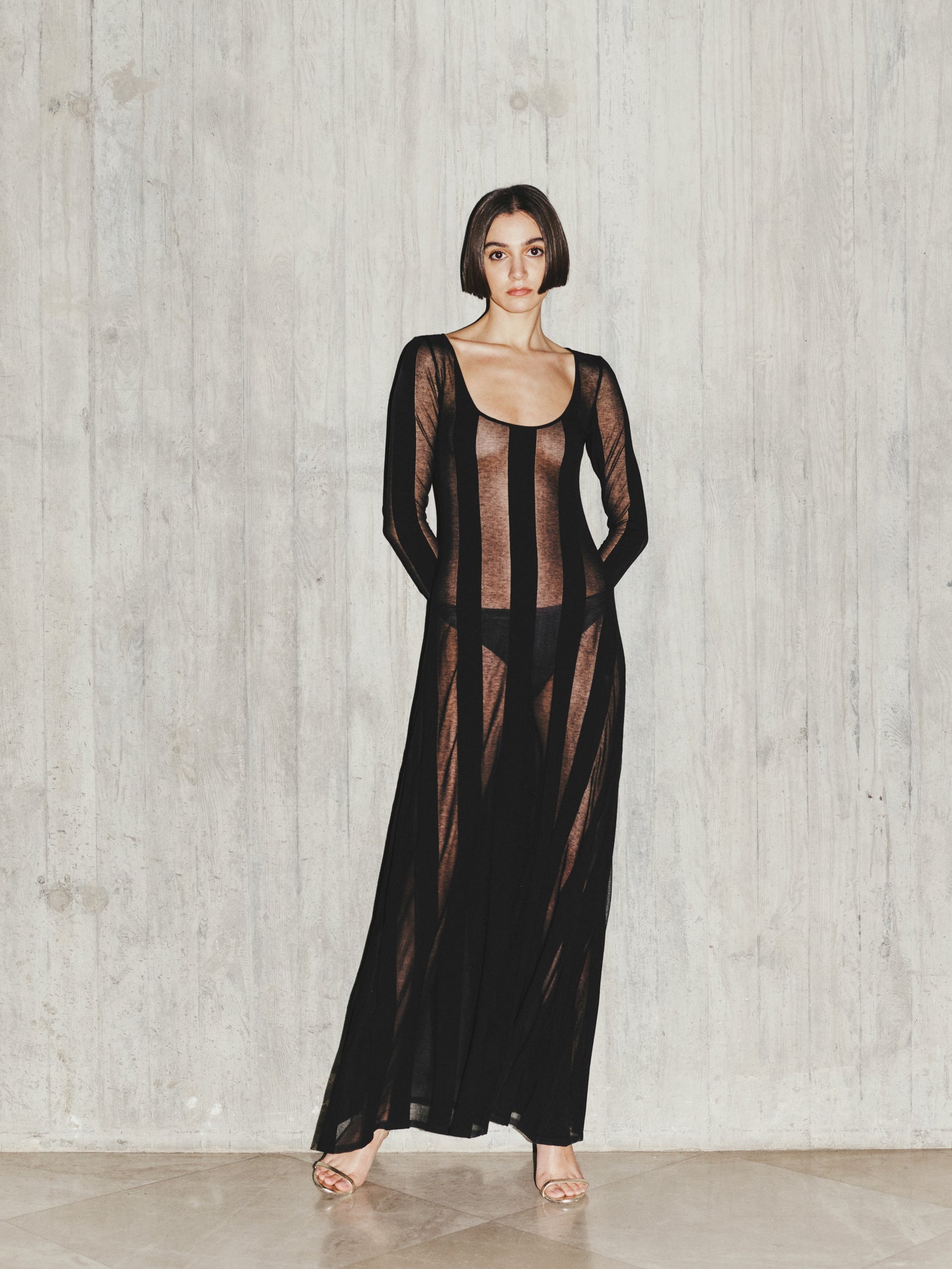 Sheer Knit Gown
